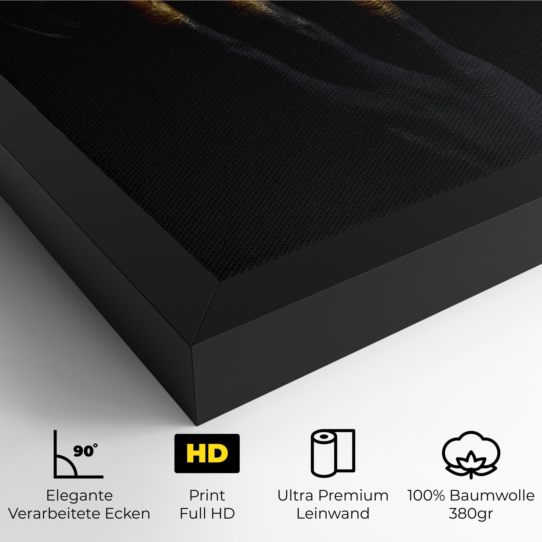 Leinwandbild Gold Black Paint mockup 4