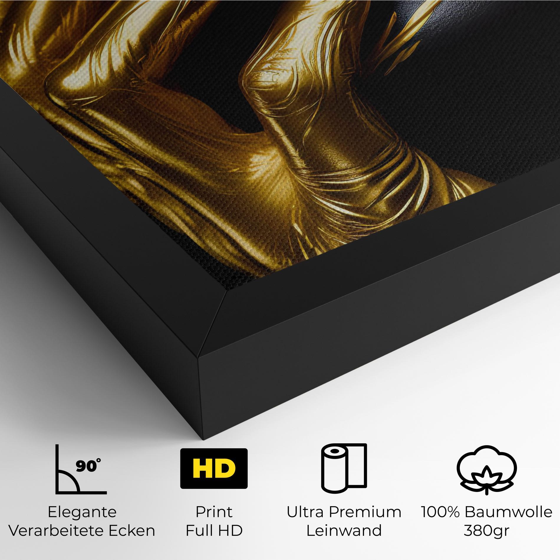 Leinwandbild Gold Small Hand mockup 4