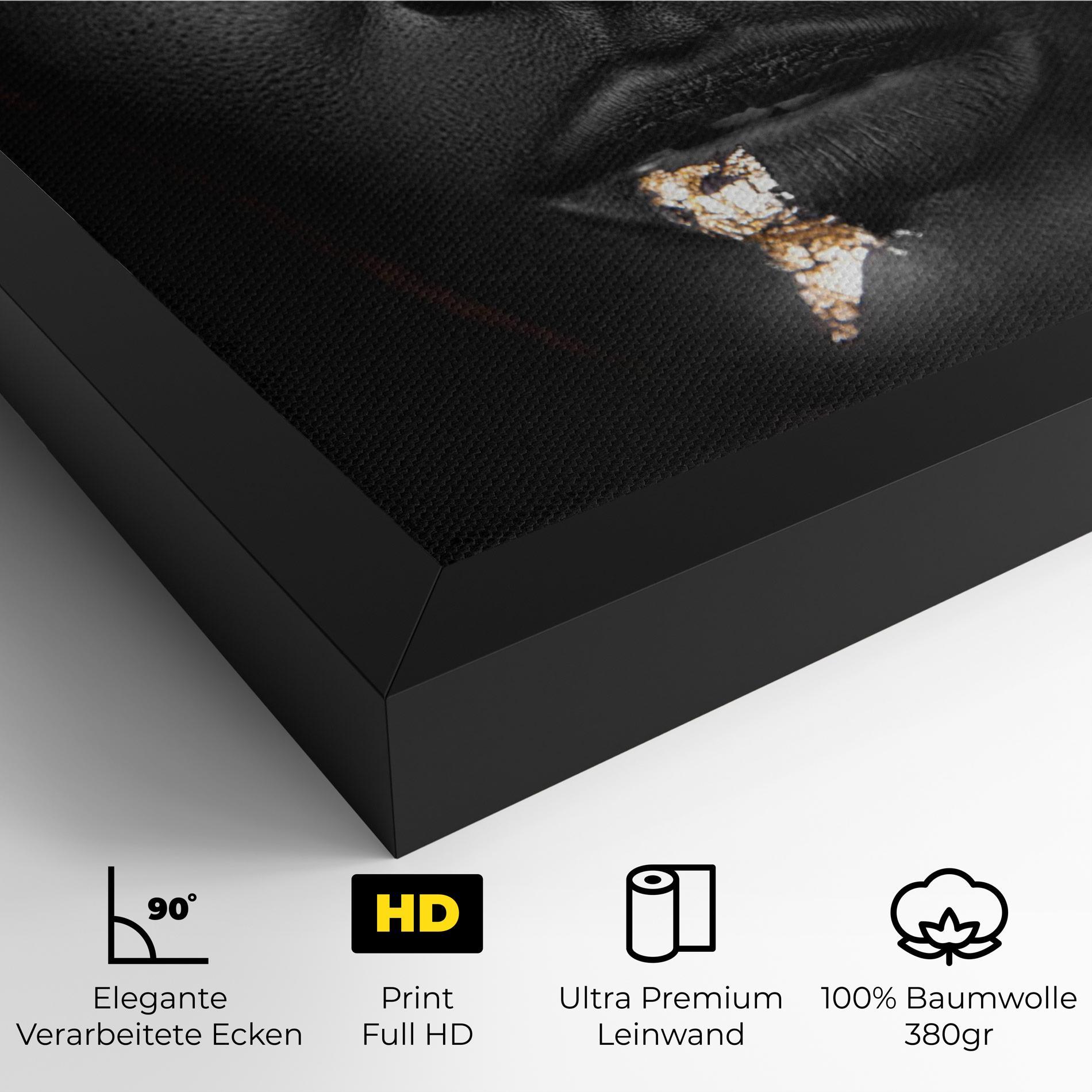 Leinwandbild Golden Face mockup 4