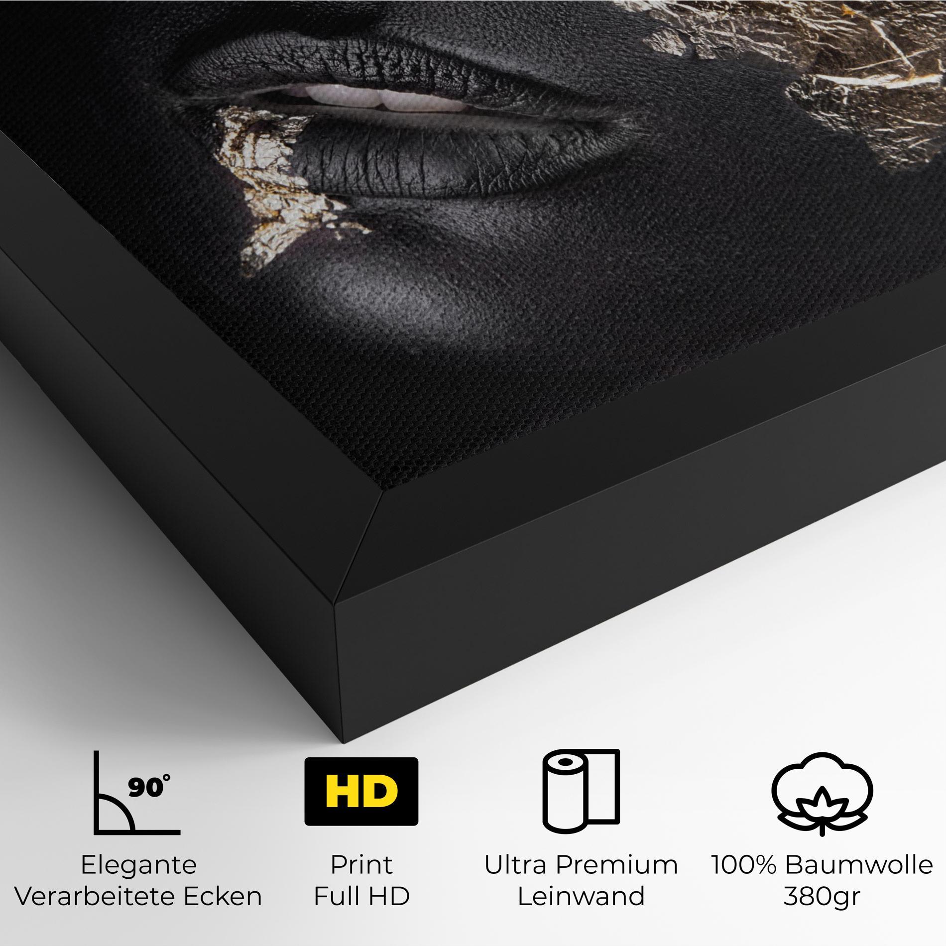 Leinwandbild Grey Gold Makeup mockup 4