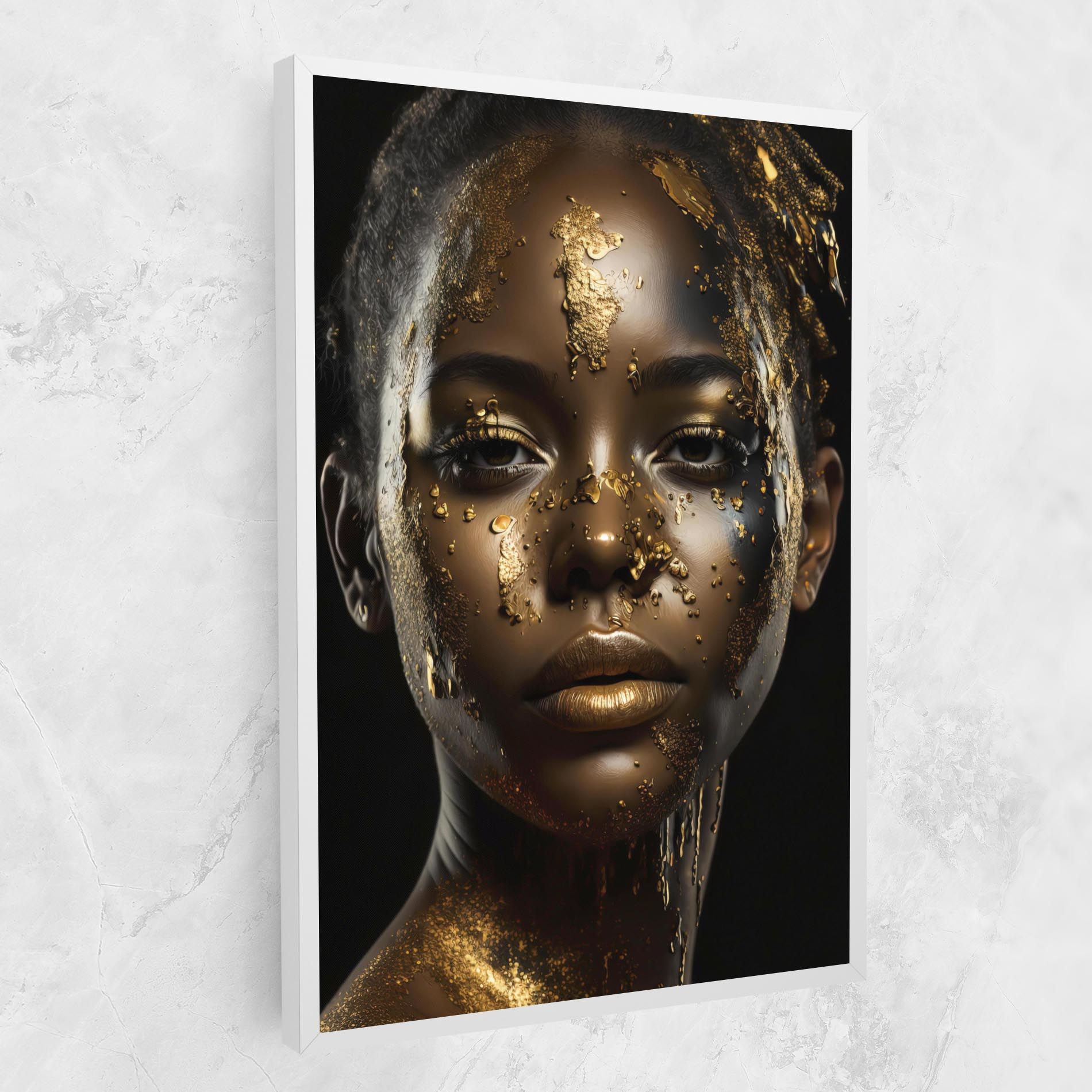Attractive Gold Woman mockup 1
