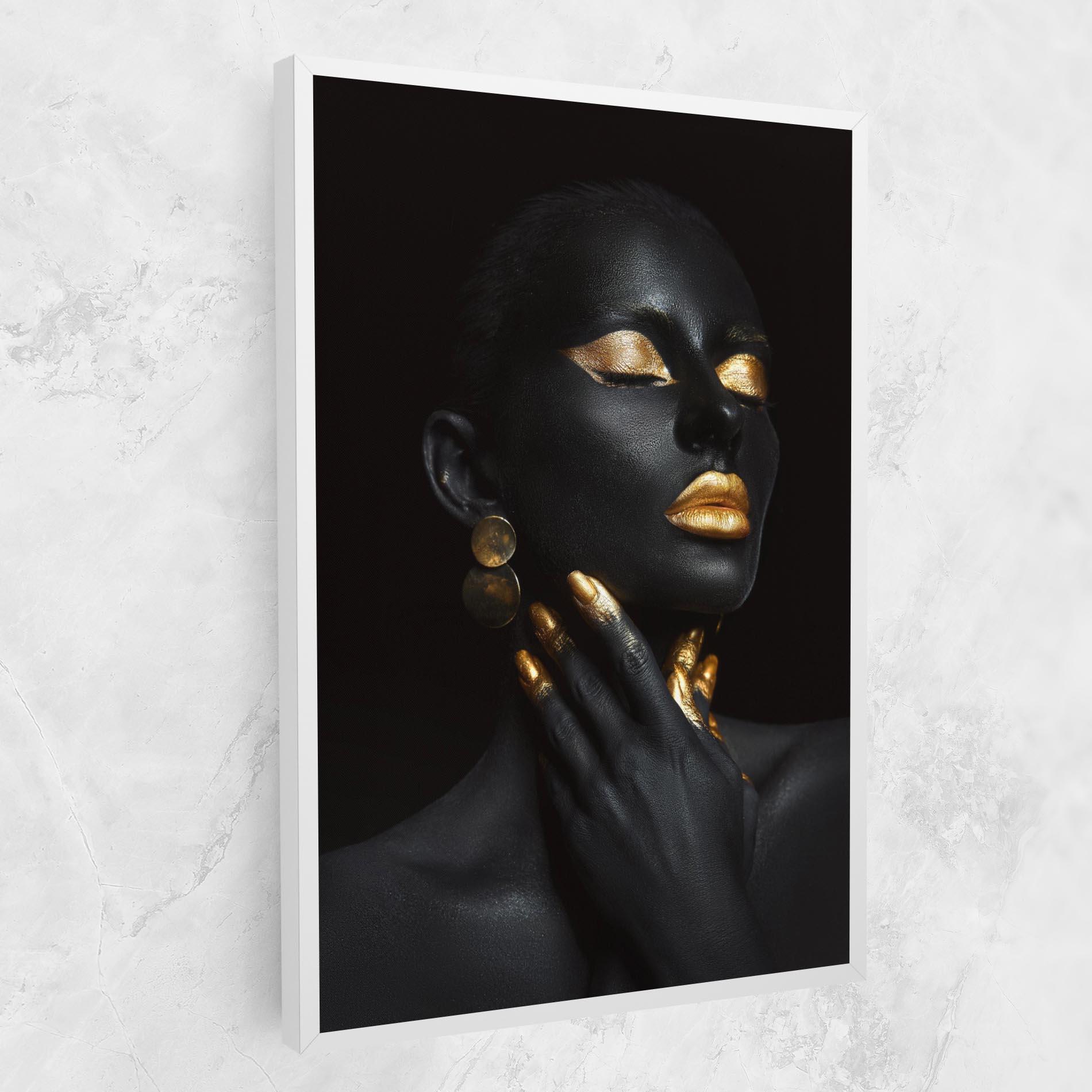 Leinwandbild Eyelids Gold Makeup mockup 1