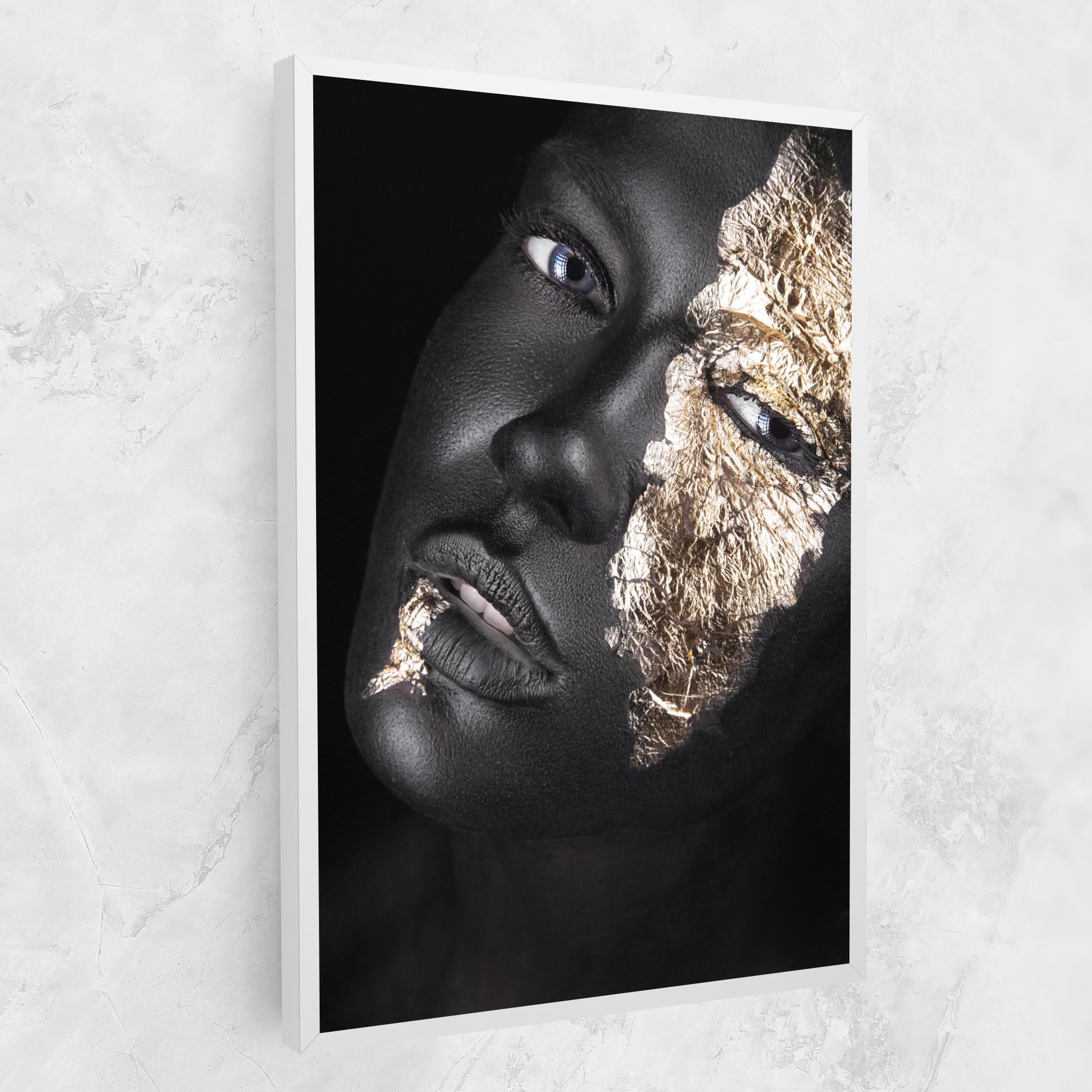 Leinwandbild Grey Gold Makeup mockup 1