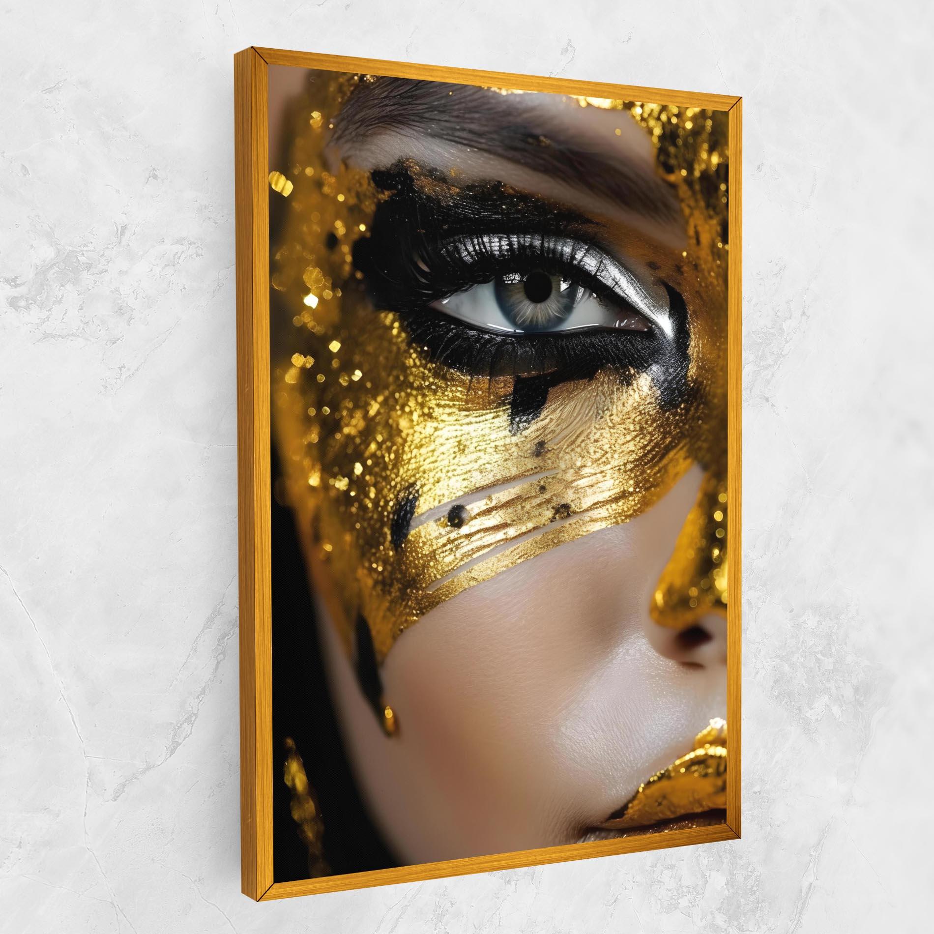 Leinwandbild Black Gold Eyeliner mockup 1