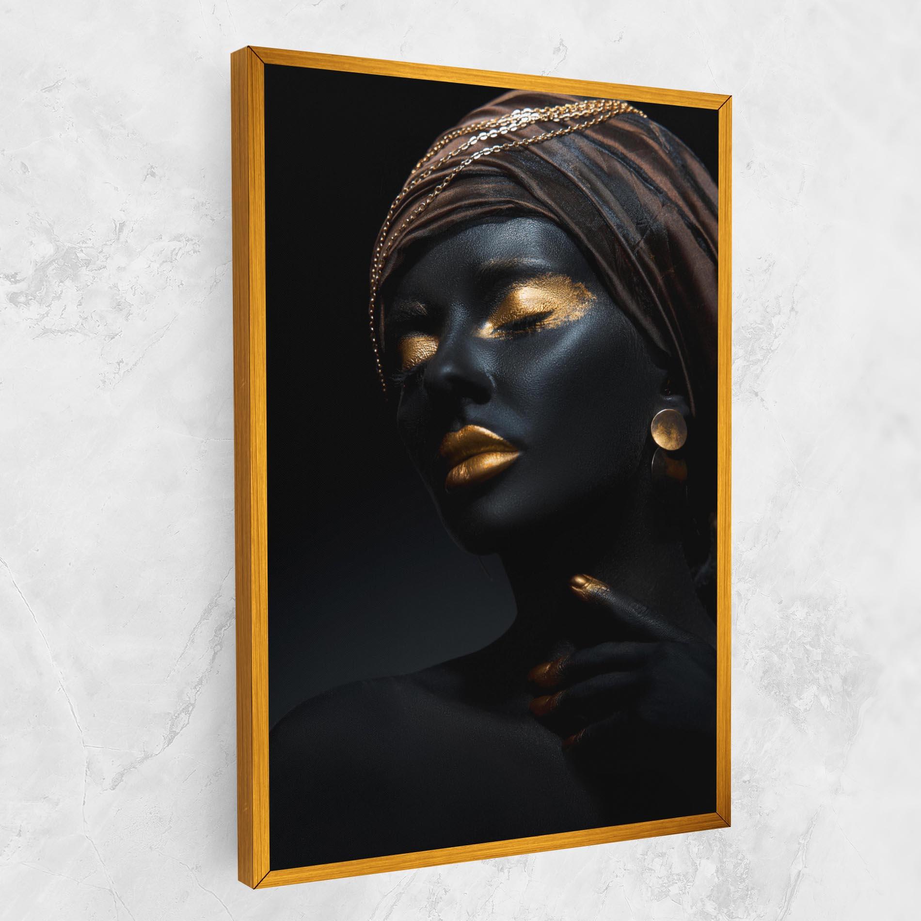 Leinwandbild Black Gold Skin mockup 1