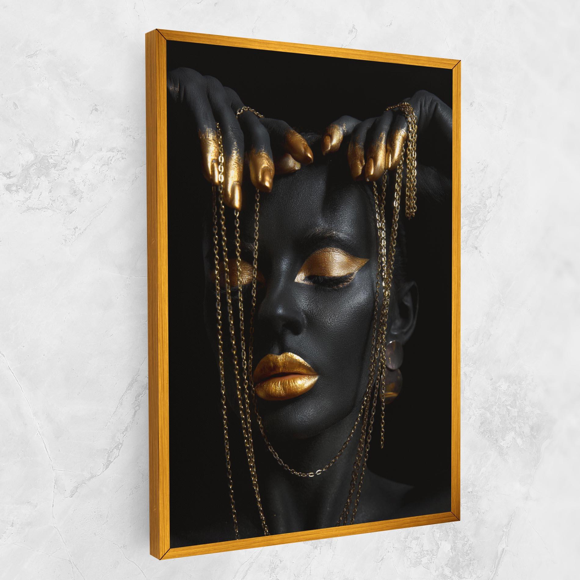 Leinwandbild Chain Gold Eyelids mockup 1