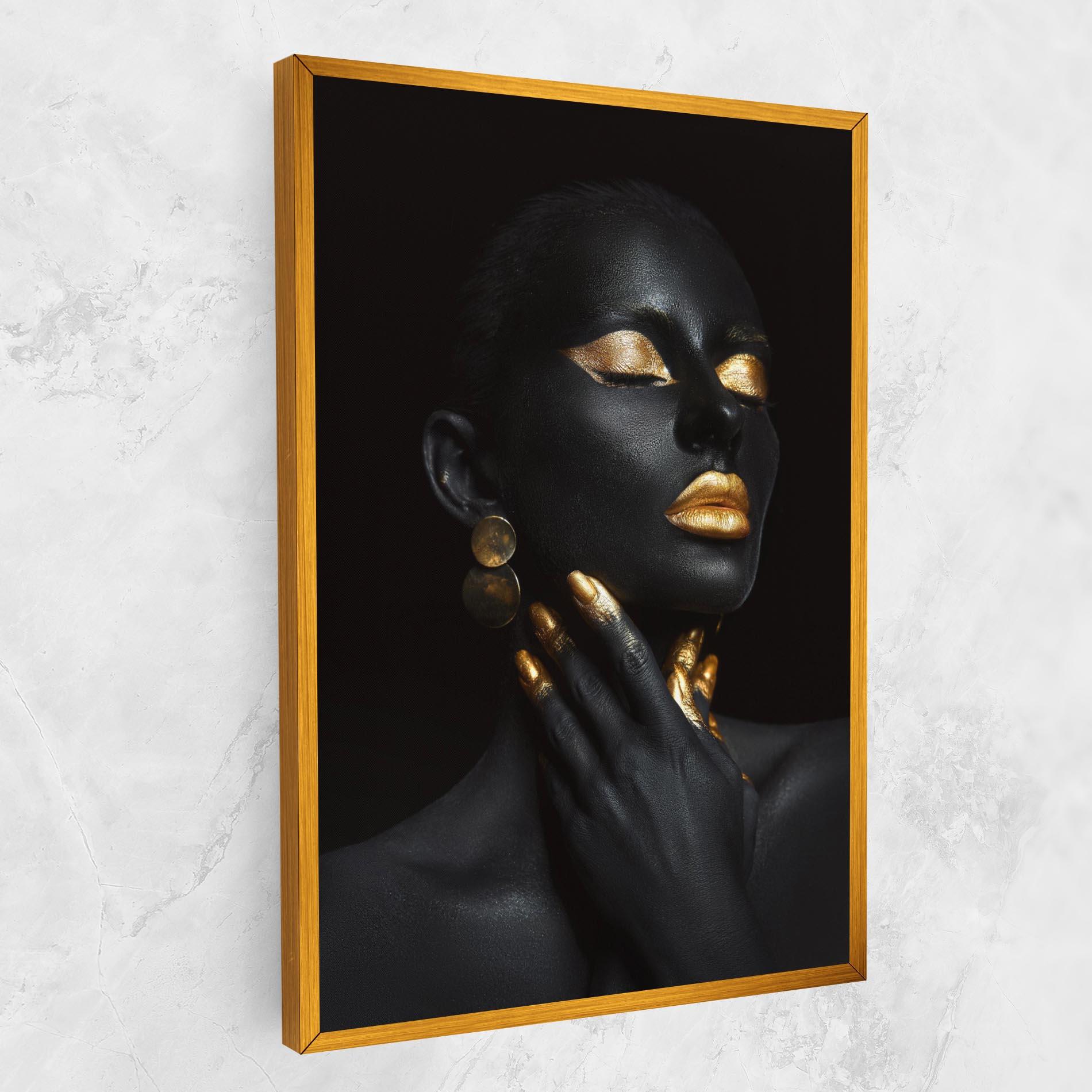 Leinwandbild Eyelids Gold Makeup mockup 1