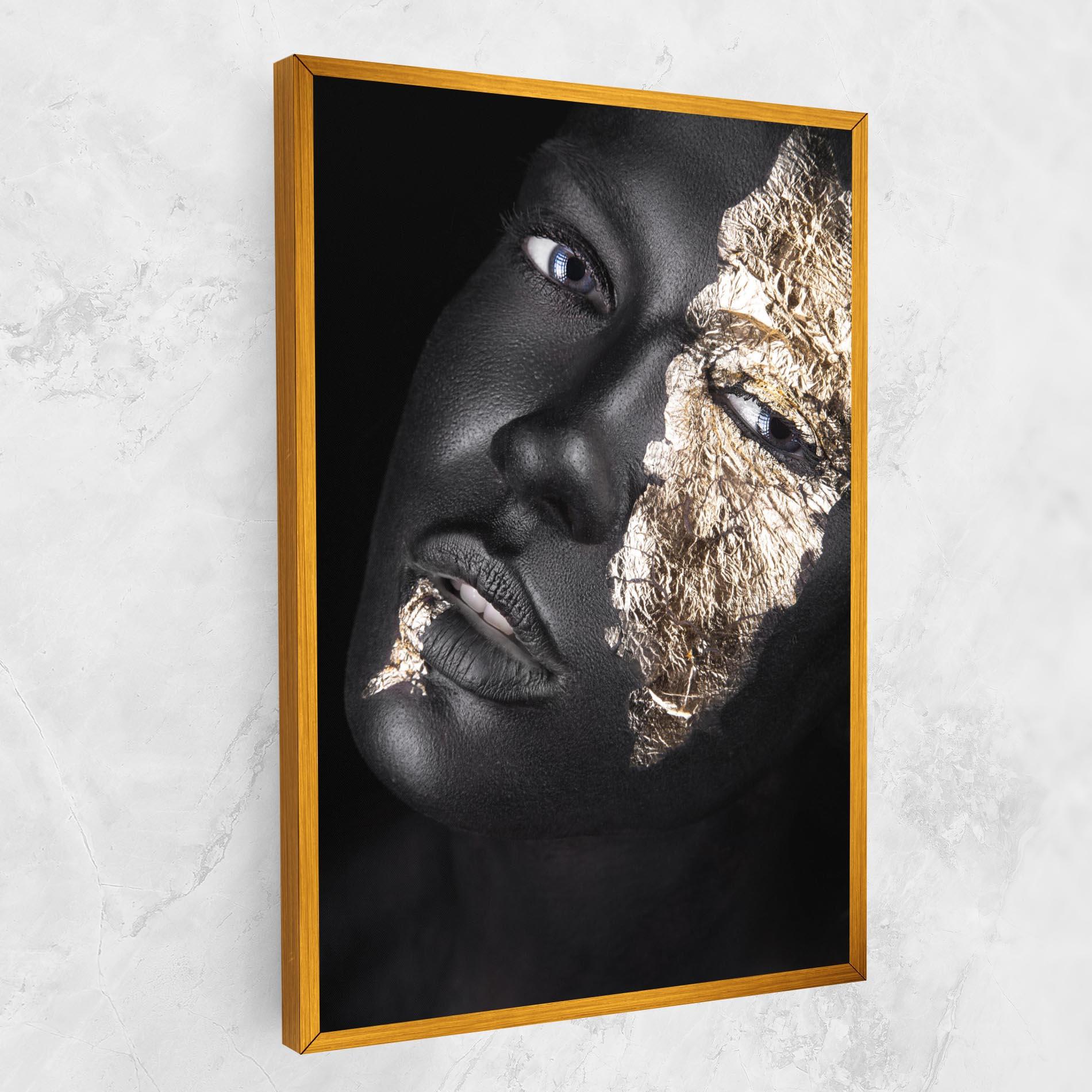 Leinwandbild Grey Gold Makeup mockup 1