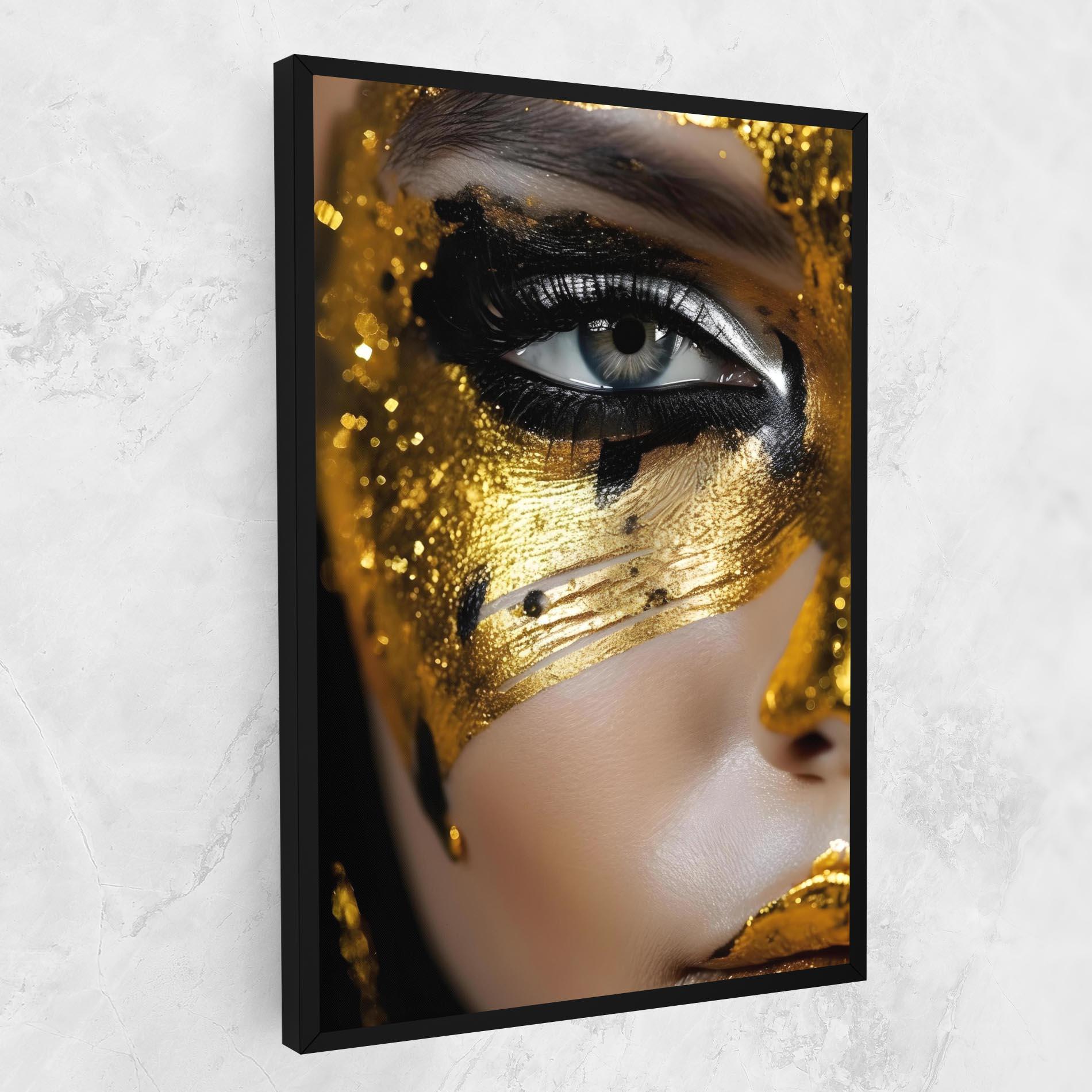 Leinwandbild Black Gold Eyeliner mockup 1