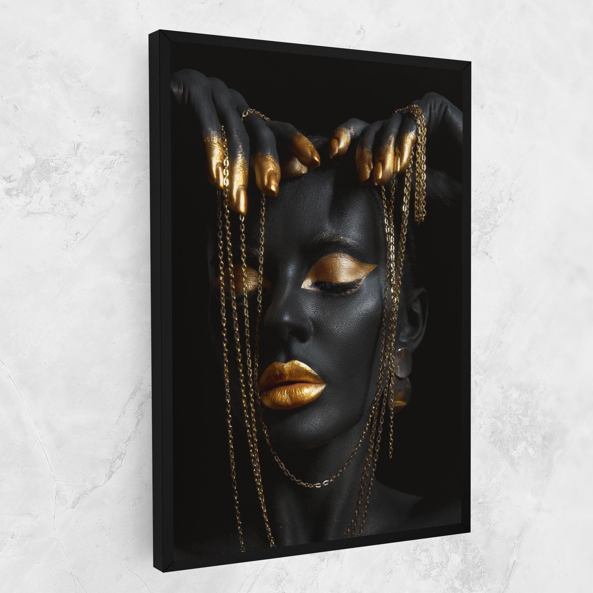 Leinwandbild Chain Gold Eyelids mockup 1