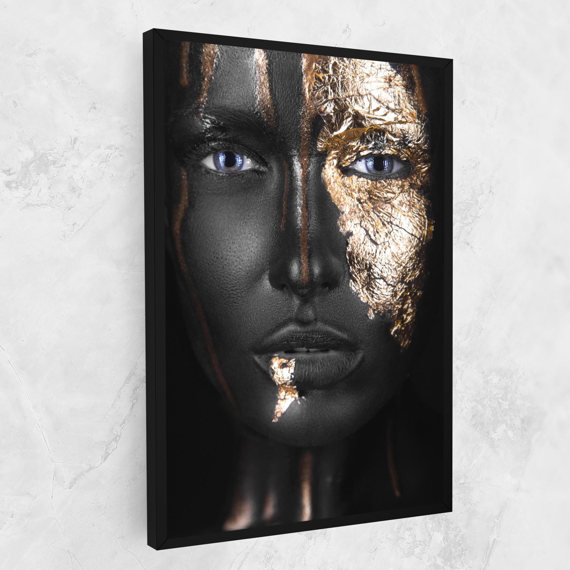 Leinwandbild Golden Face mockup 1