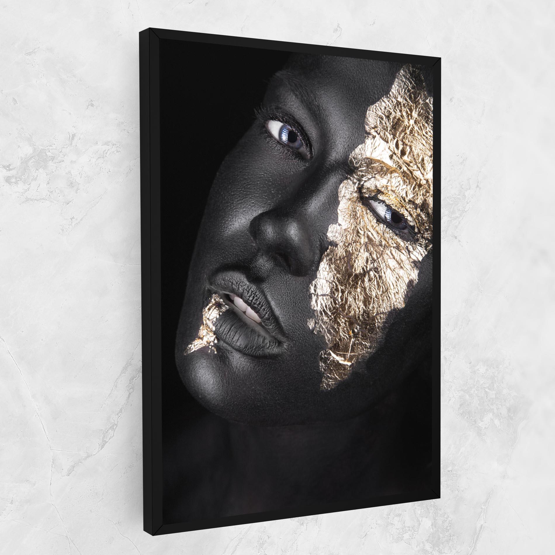 Leinwandbild Grey Gold Makeup mockup 1