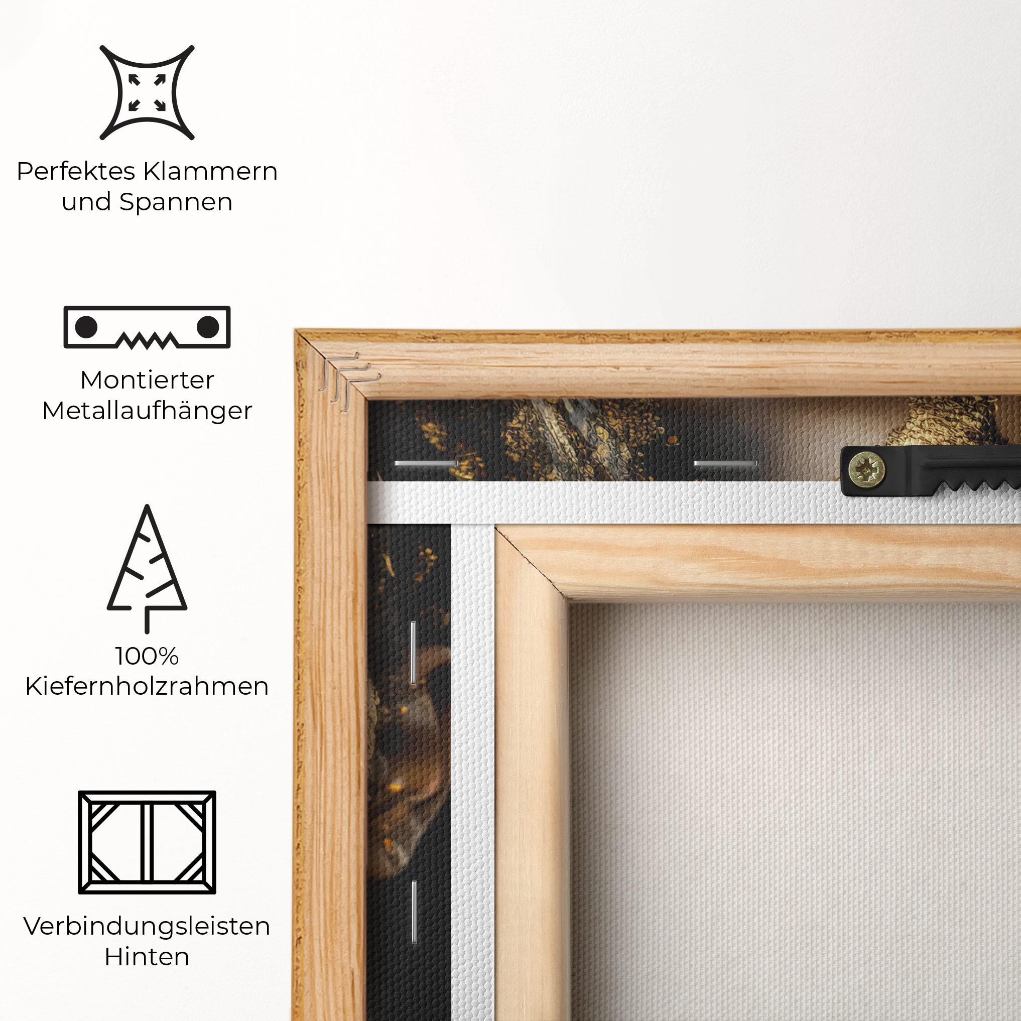 Leinwandbild Attractive Gold Woman mockup 5