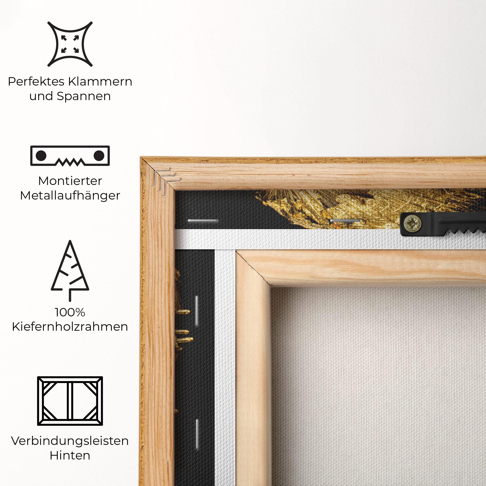 Leinwandbild Festive Golden Makeup mockup 5