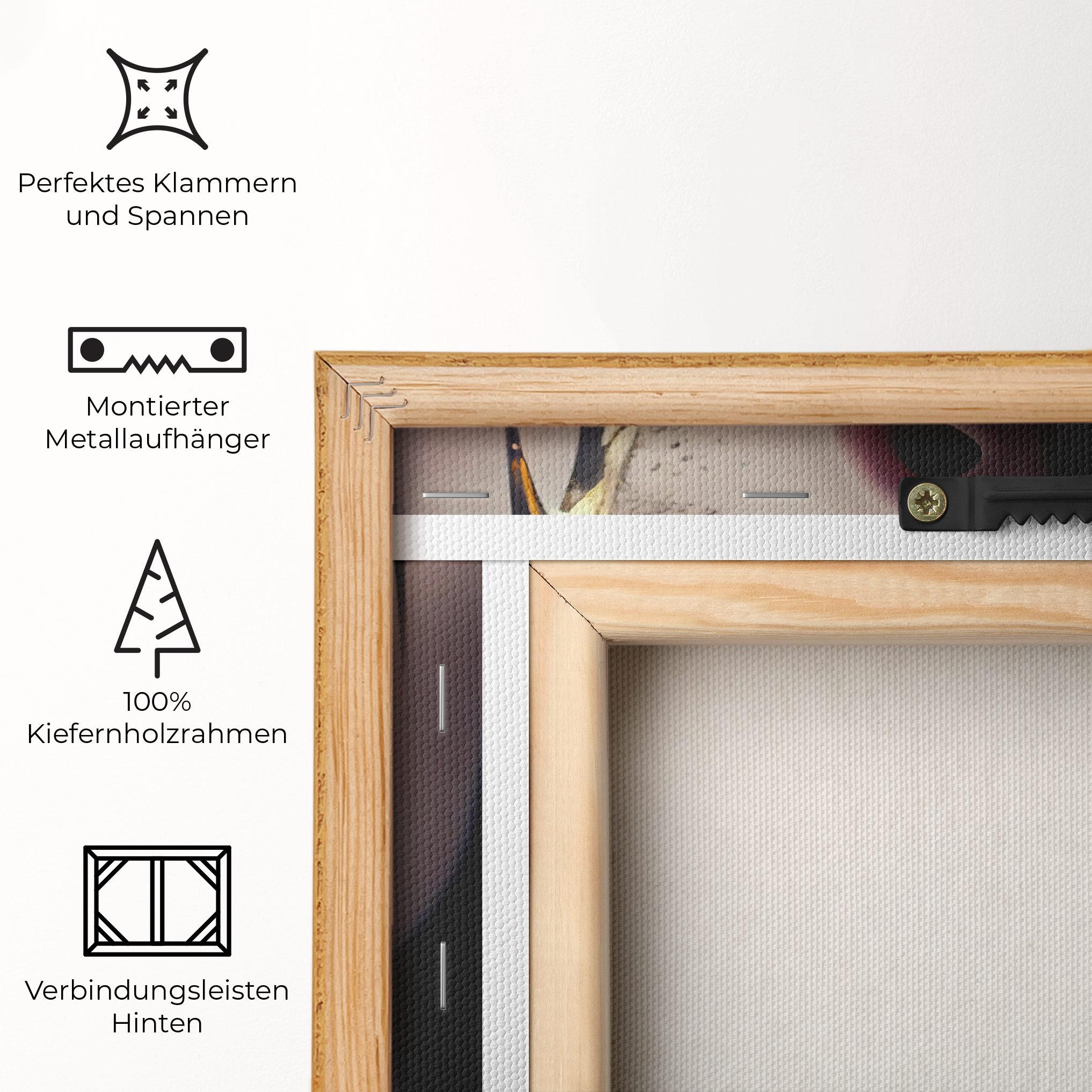 Leinwandbild Glamorous Gold Lips mockup 5