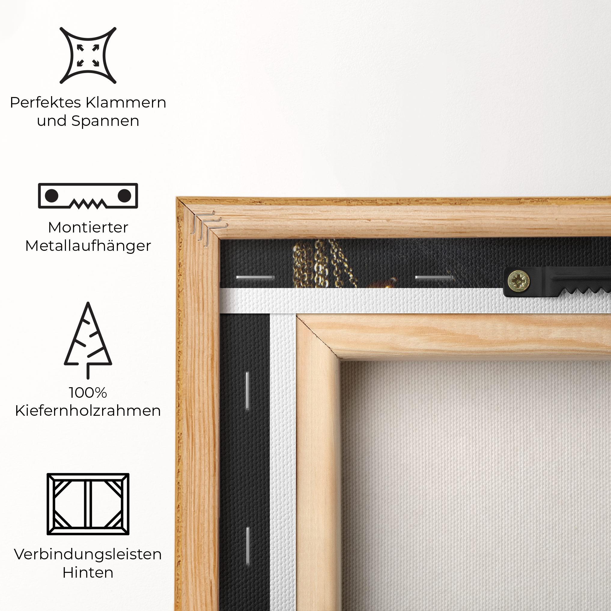 Leinwandbild Gold Black Skin mockup 5