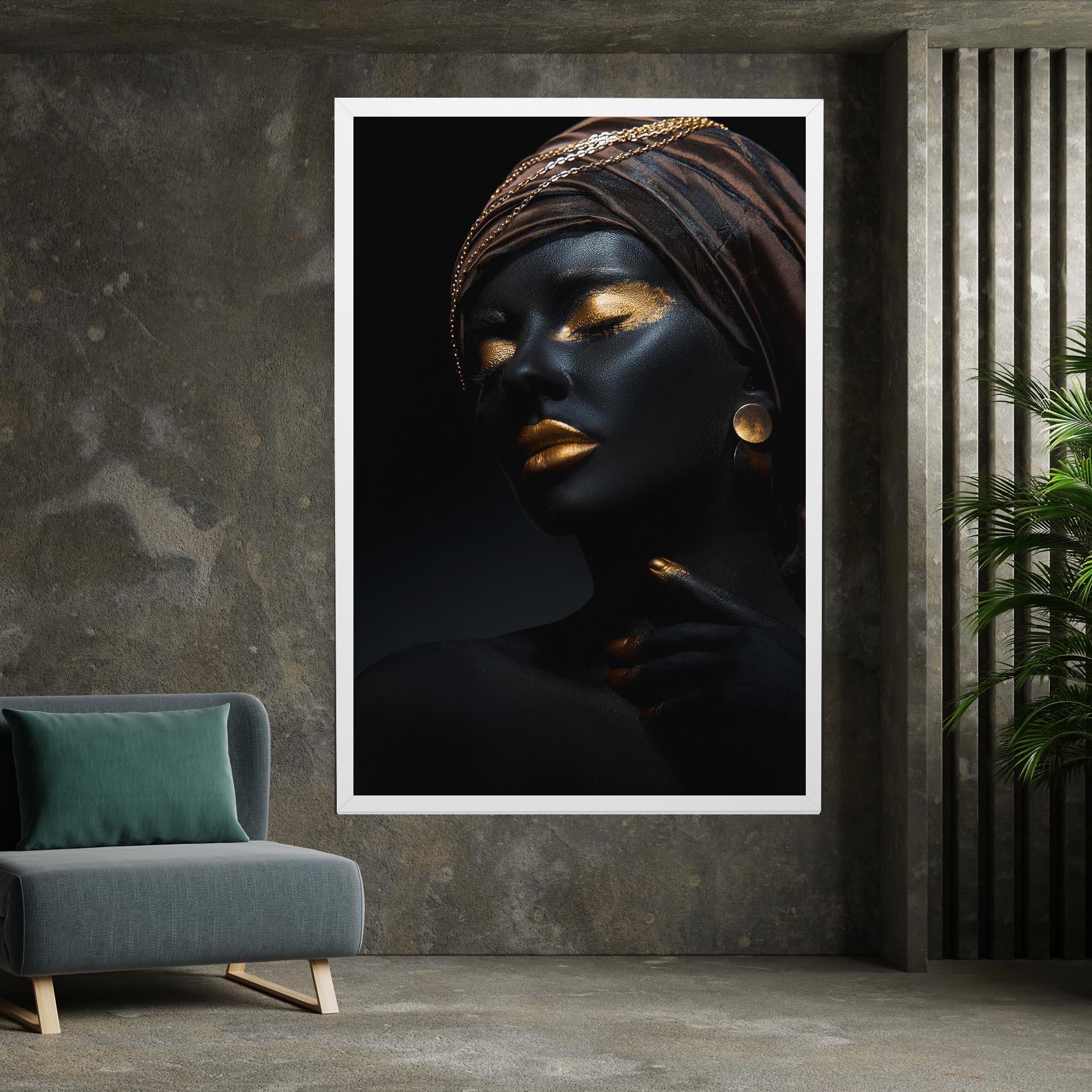 Leinwandbild Black Gold Skin mockup 7