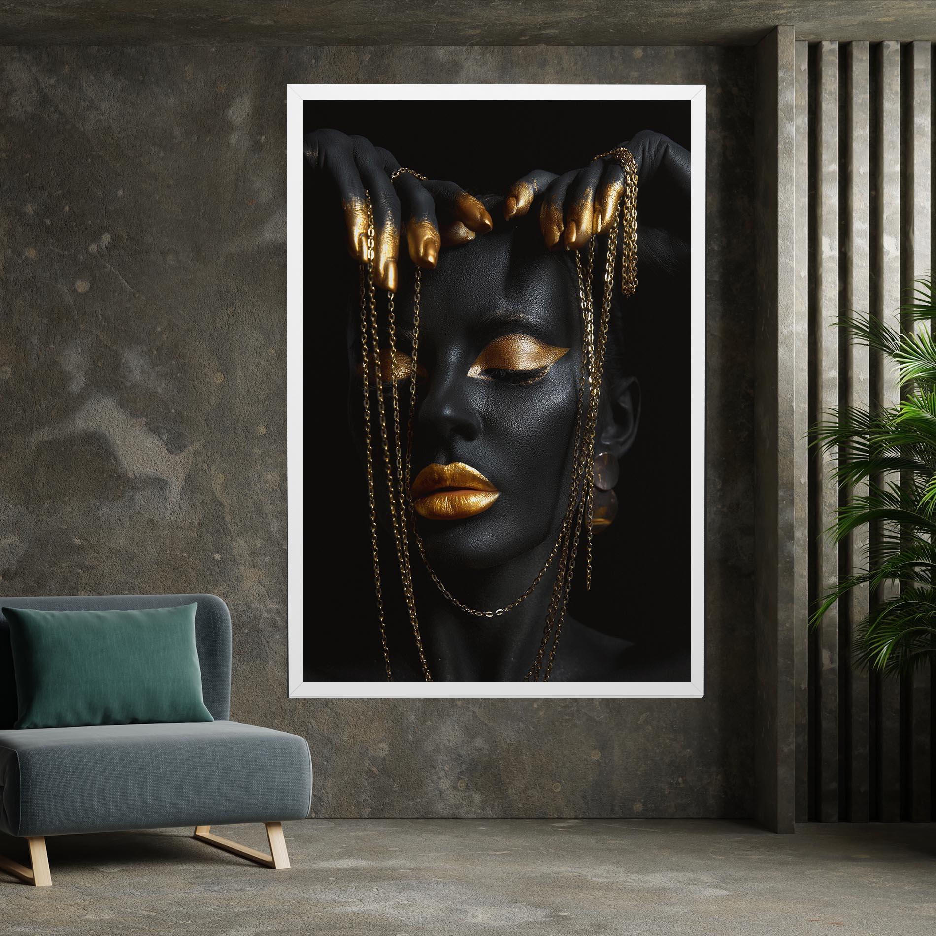 Leinwandbild Chain Gold Eyelids mockup 7