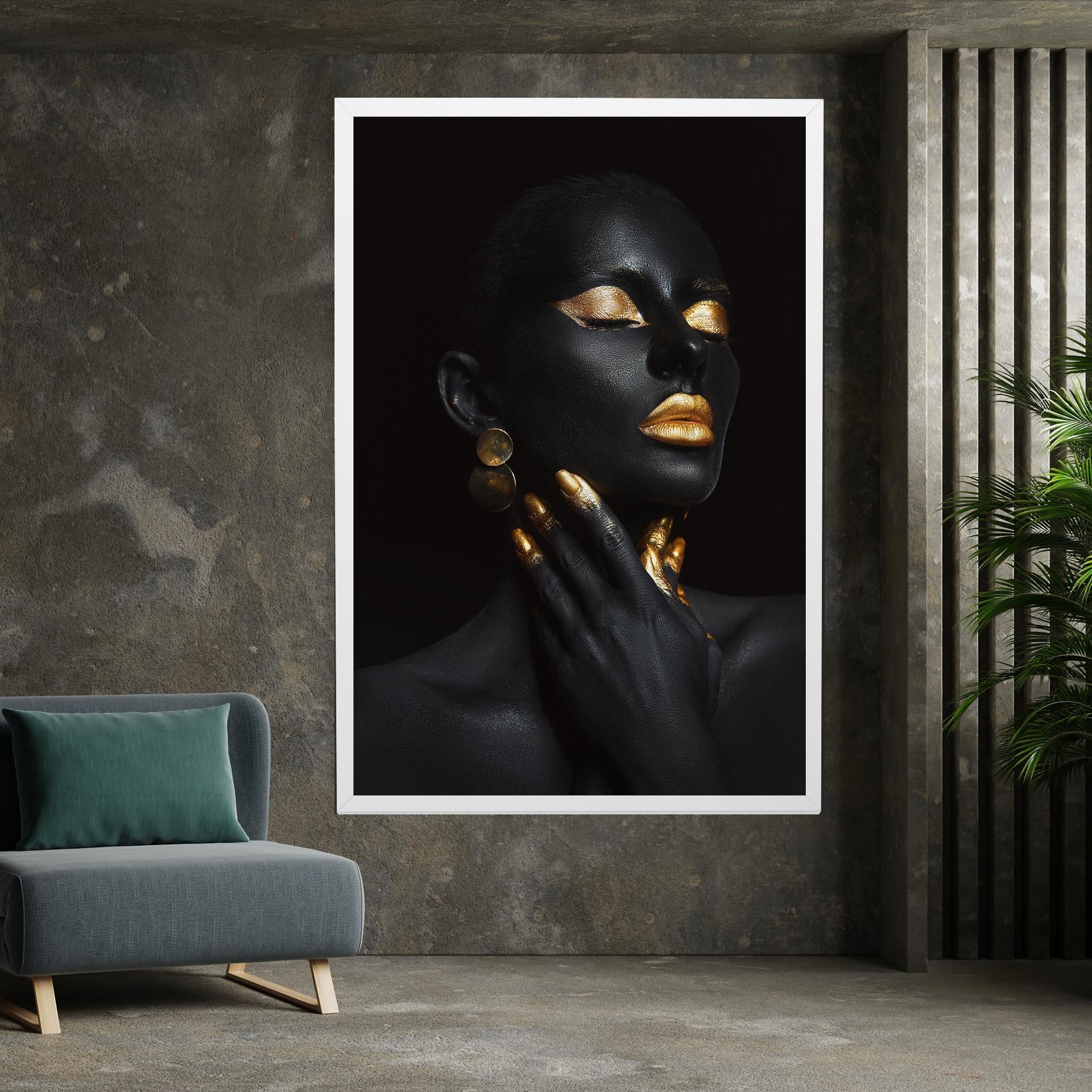 Leinwandbild Eyelids Gold Makeup mockup 7