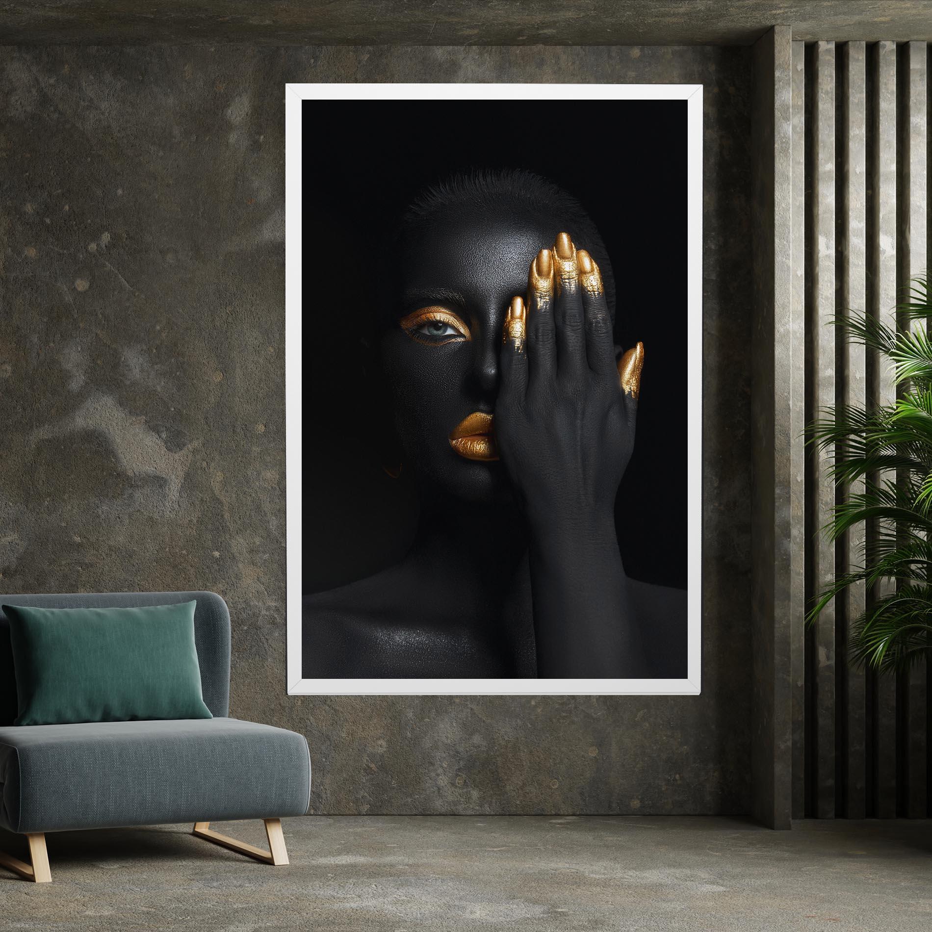 Leinwandbild Gold Makeup Chain mockup 7