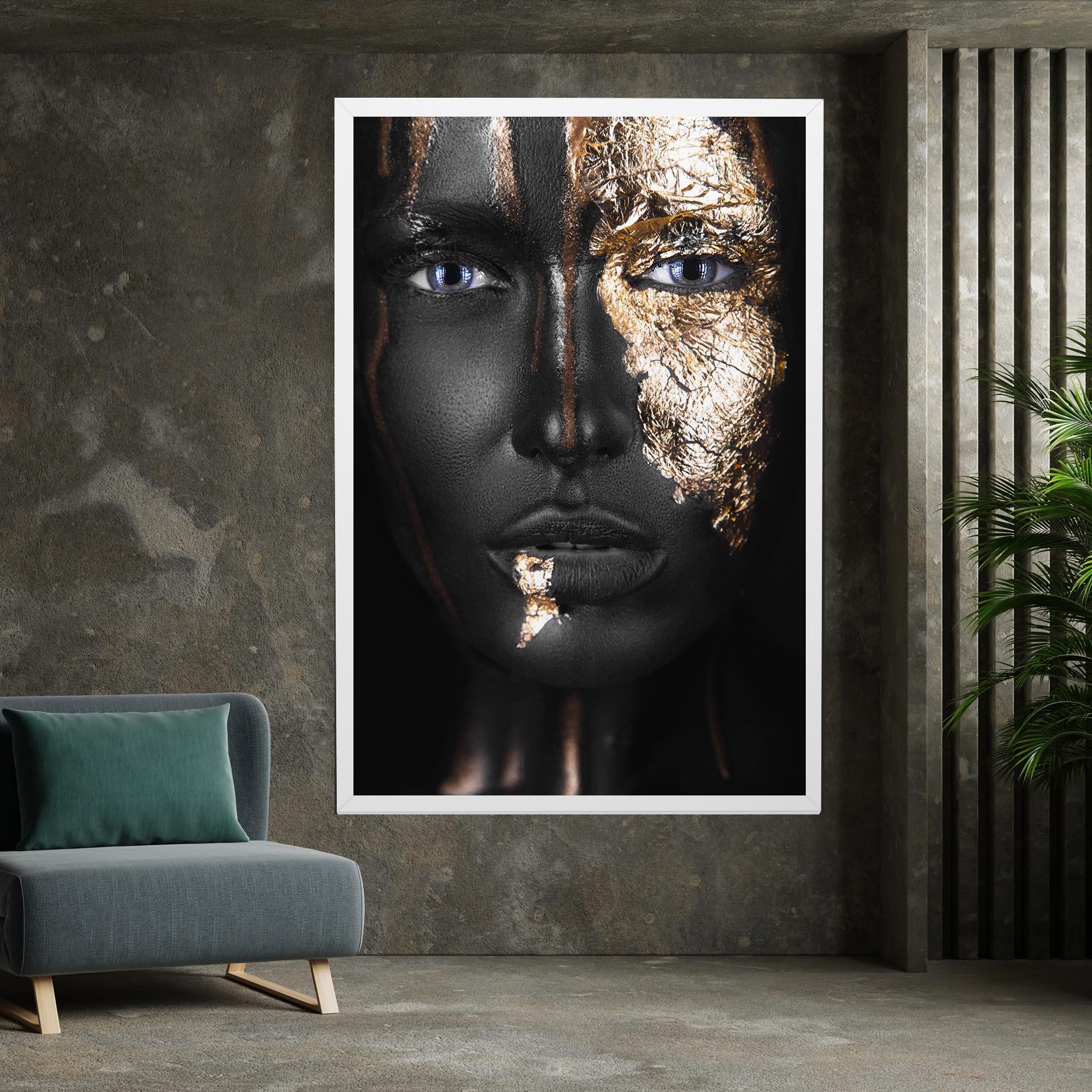 Leinwandbild Golden Face mockup 7