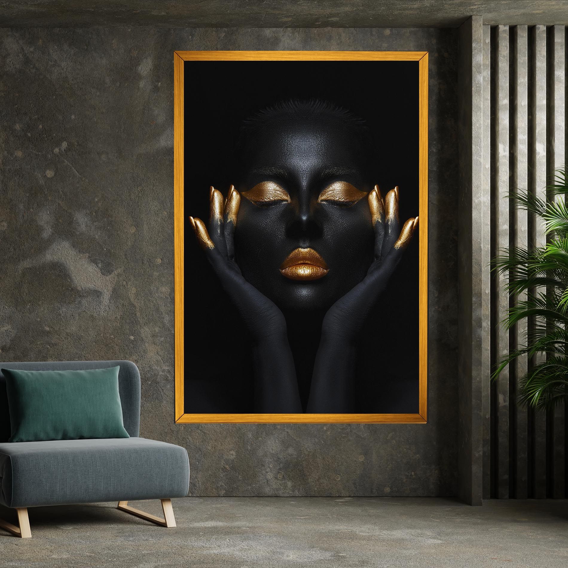 Fingertips Gold Makeup mockup 7