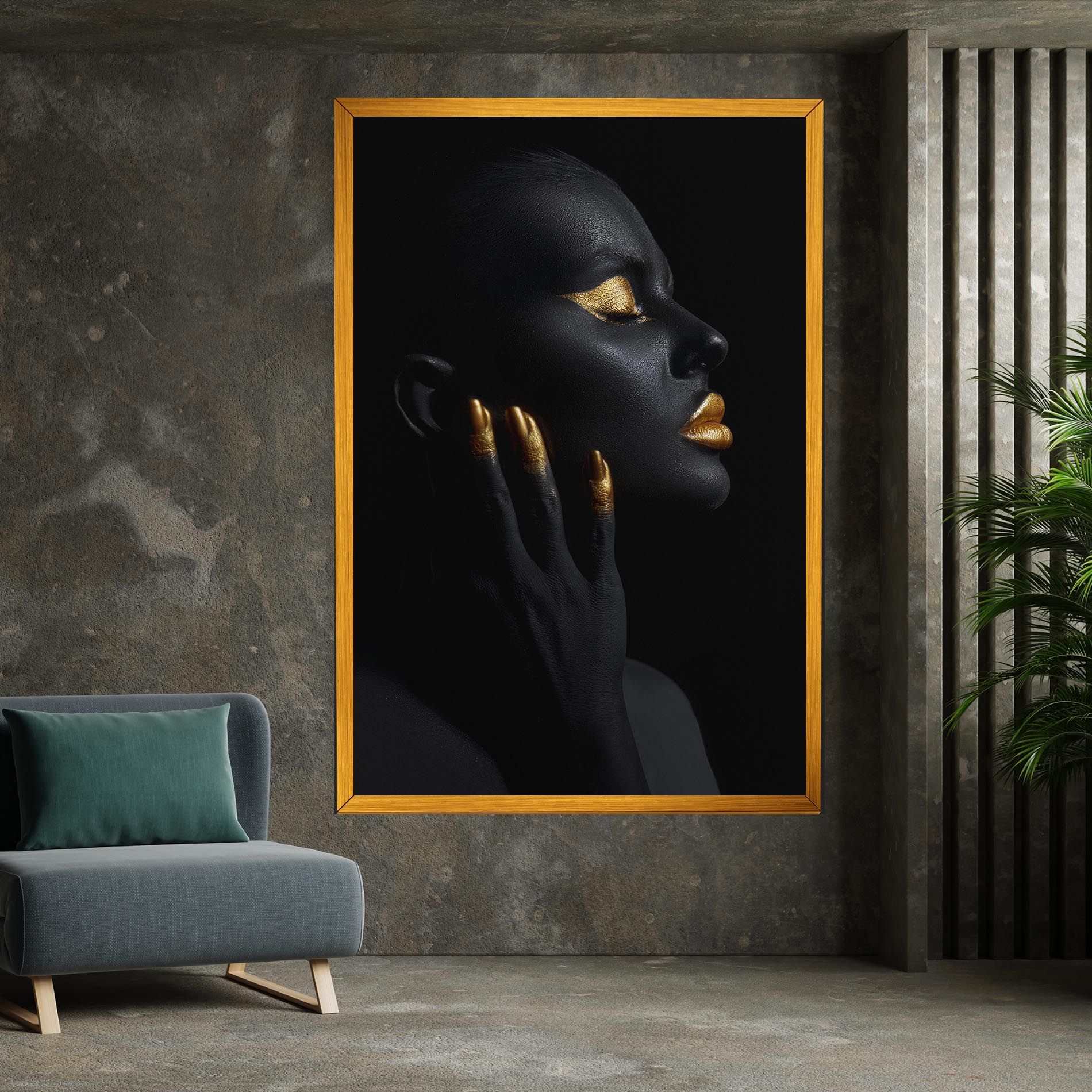 Gold Black Paint mockup 7