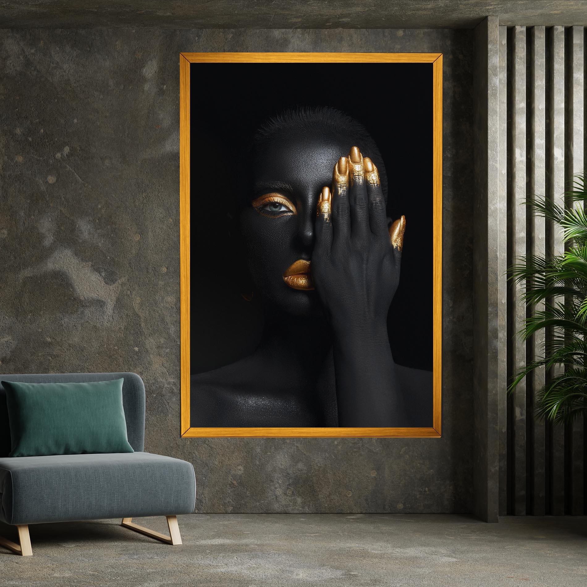 Leinwandbild Gold Makeup Chain mockup 7