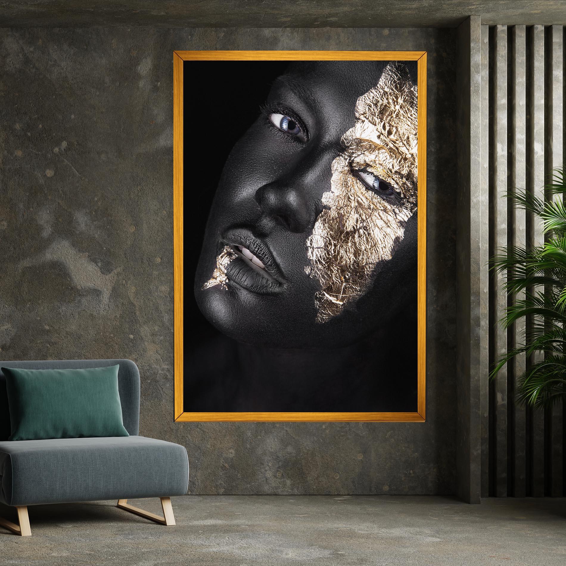 Leinwandbild Grey Gold Makeup mockup 7