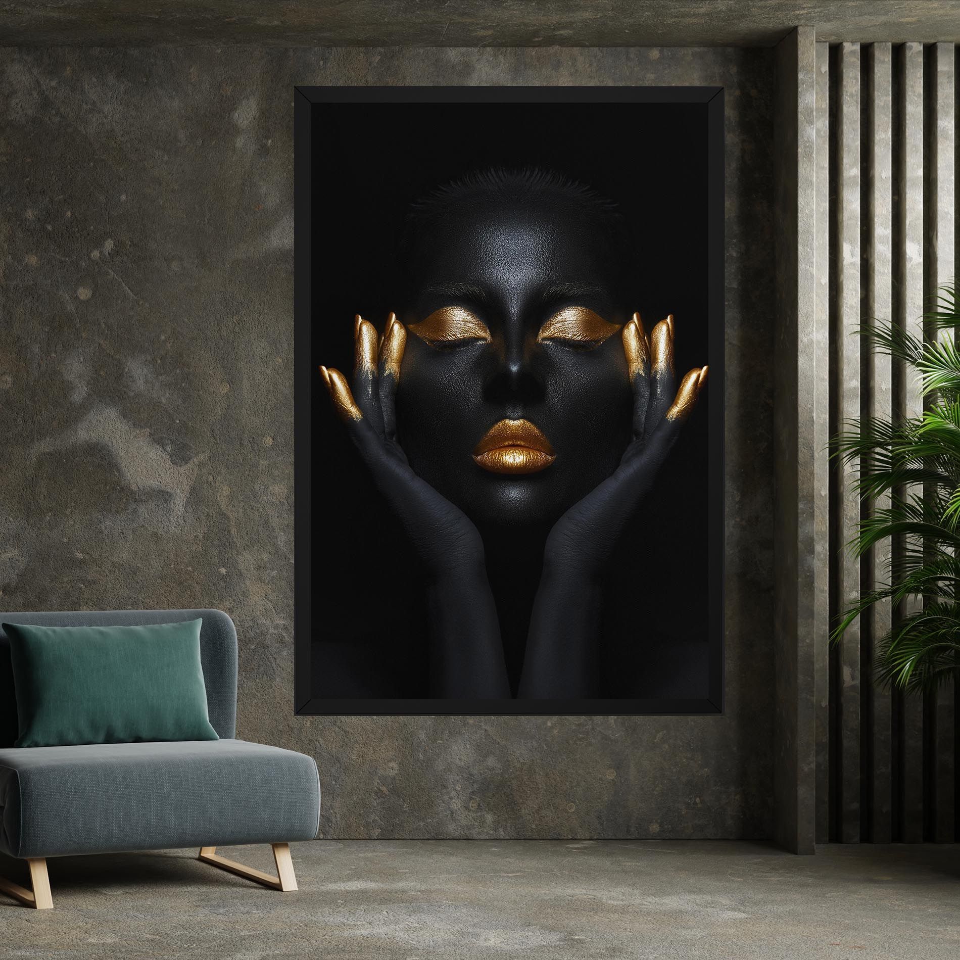 Fingertips Gold Makeup mockup 7