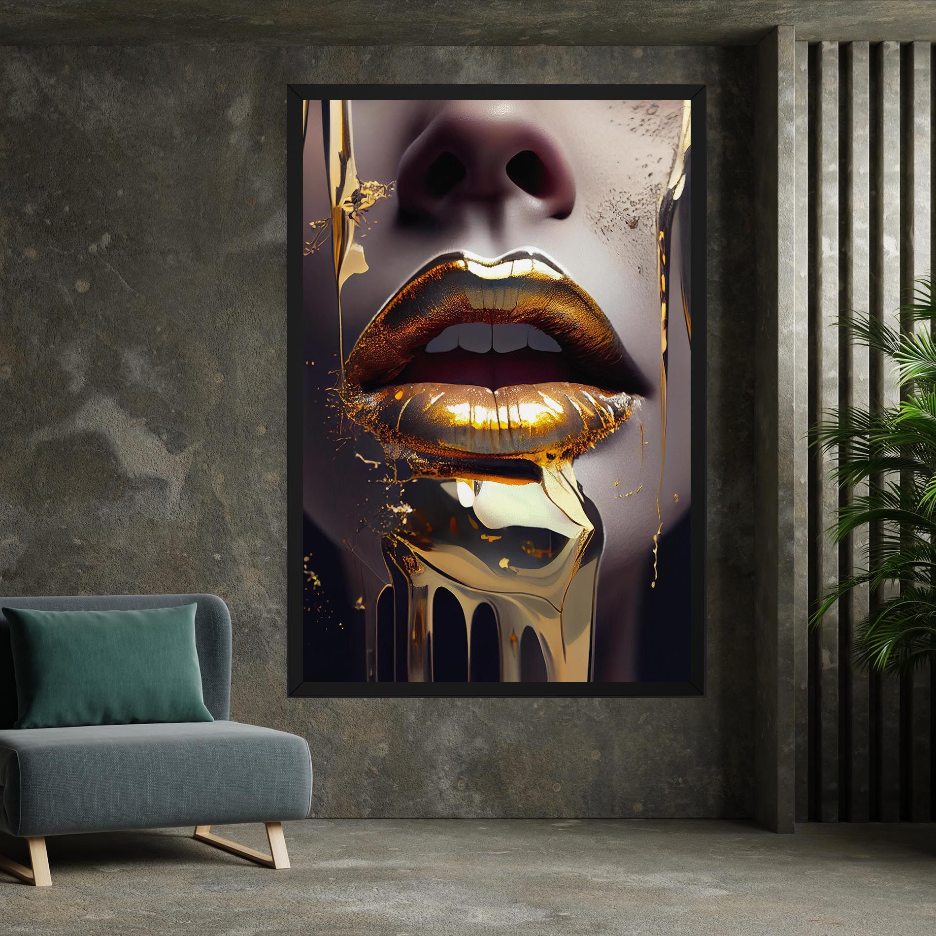 Glamorous Gold Lips mockup 7