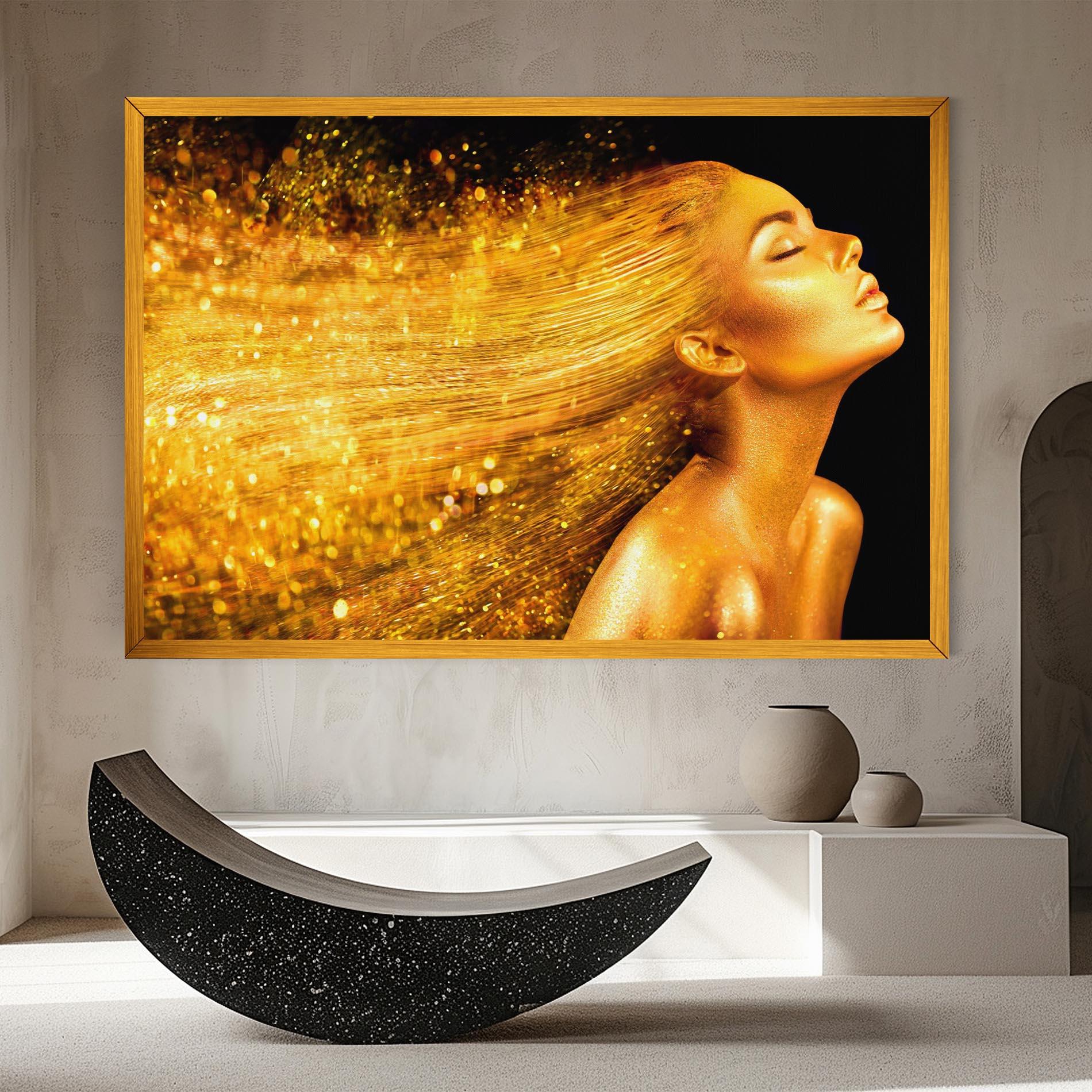 Leinwandbild Golden Girl mockup 8