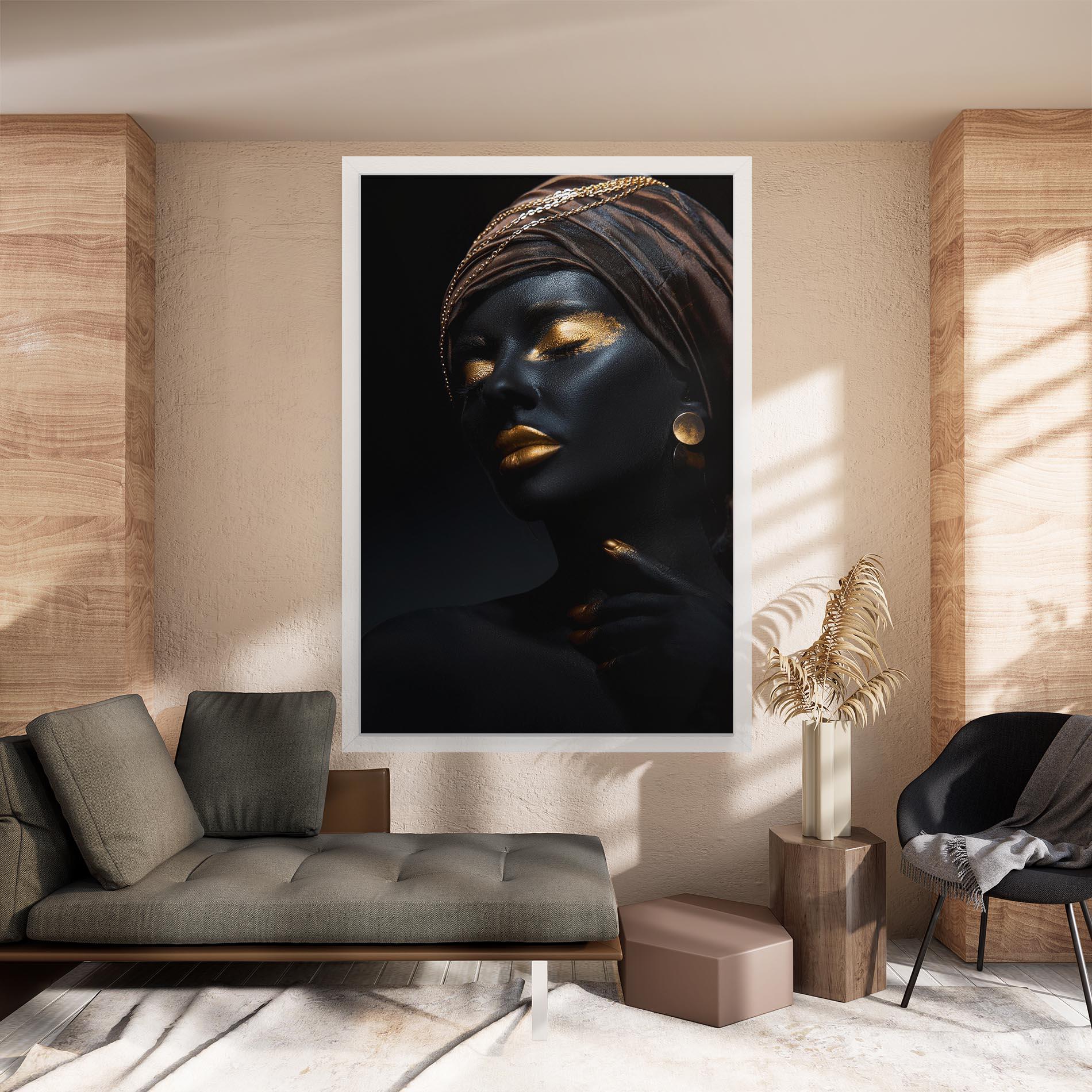 Leinwandbild Black Gold Skin mockup 8