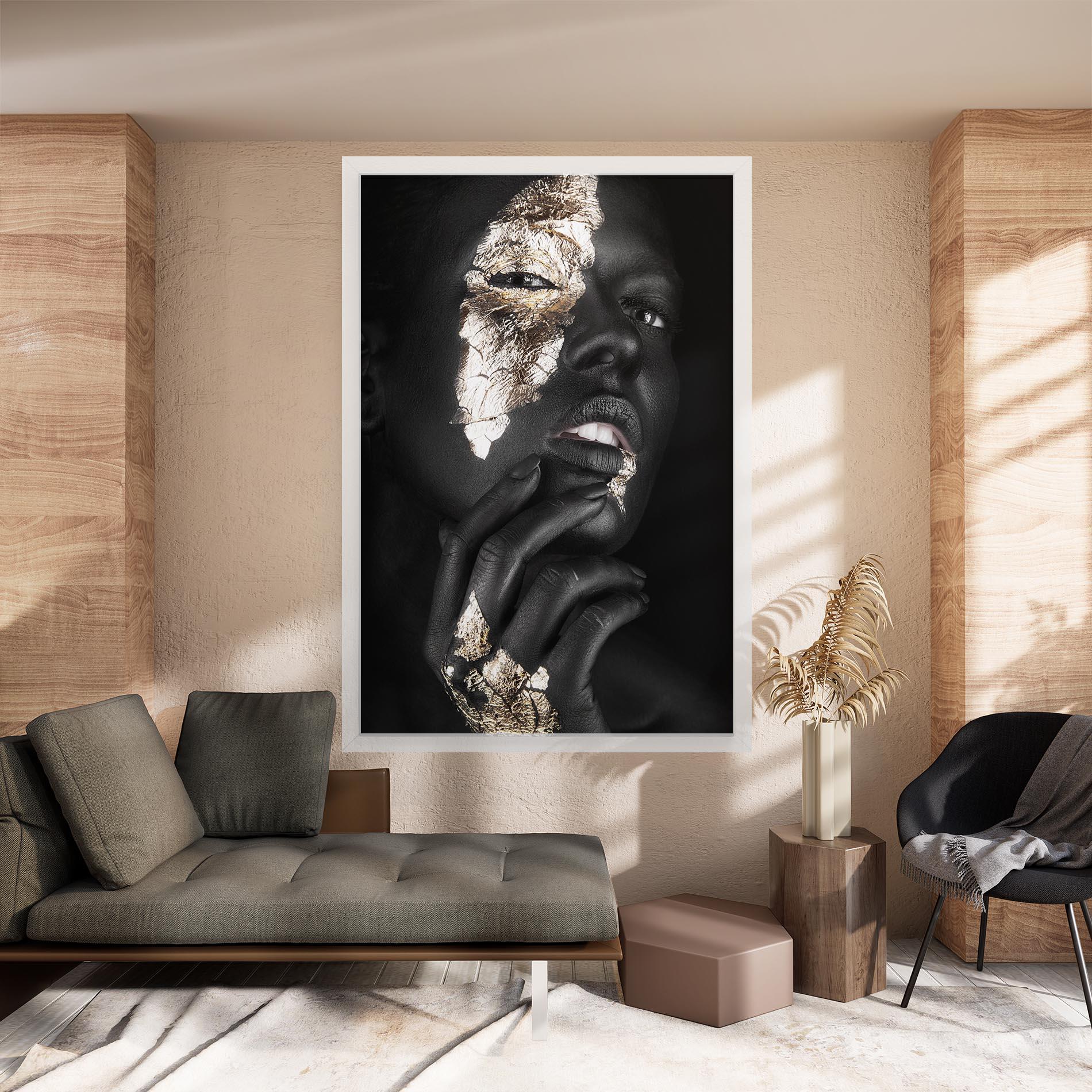 Leinwandbild Golden Posture mockup 8