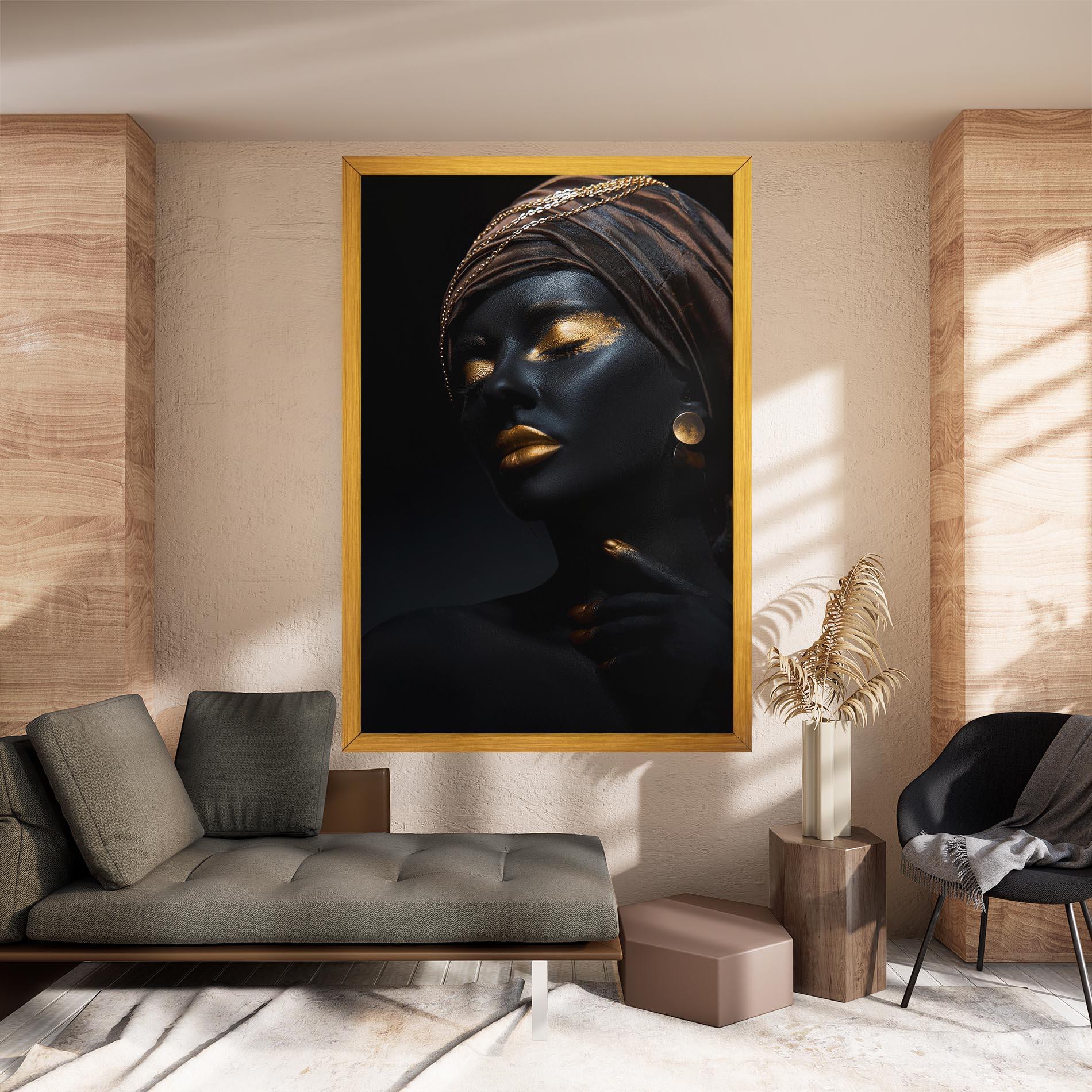 Leinwandbild Black Gold Skin mockup 8