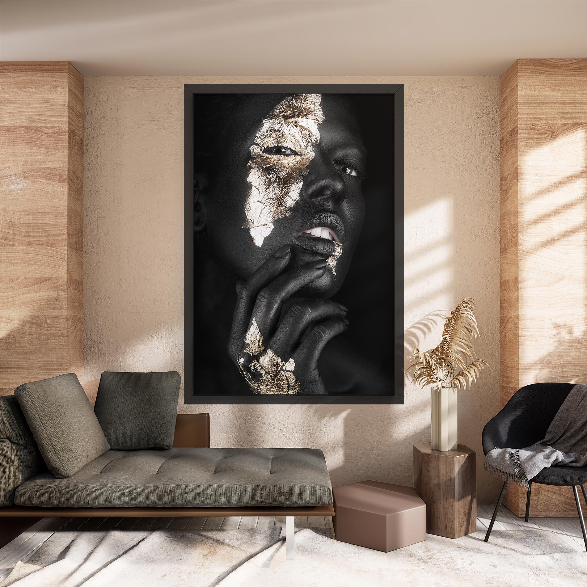 Leinwandbild Golden Posture mockup 8