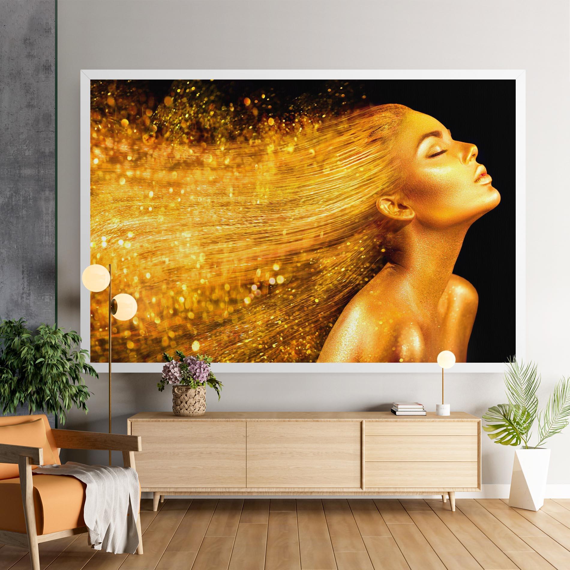 Leinwandbild Golden Girl mockup 9