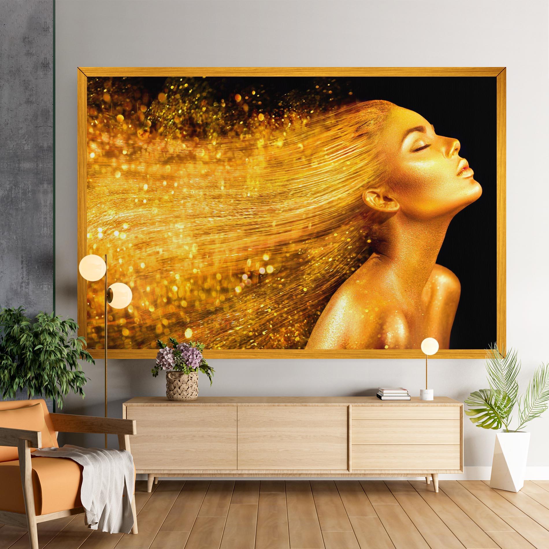 Leinwandbild Golden Girl mockup 9