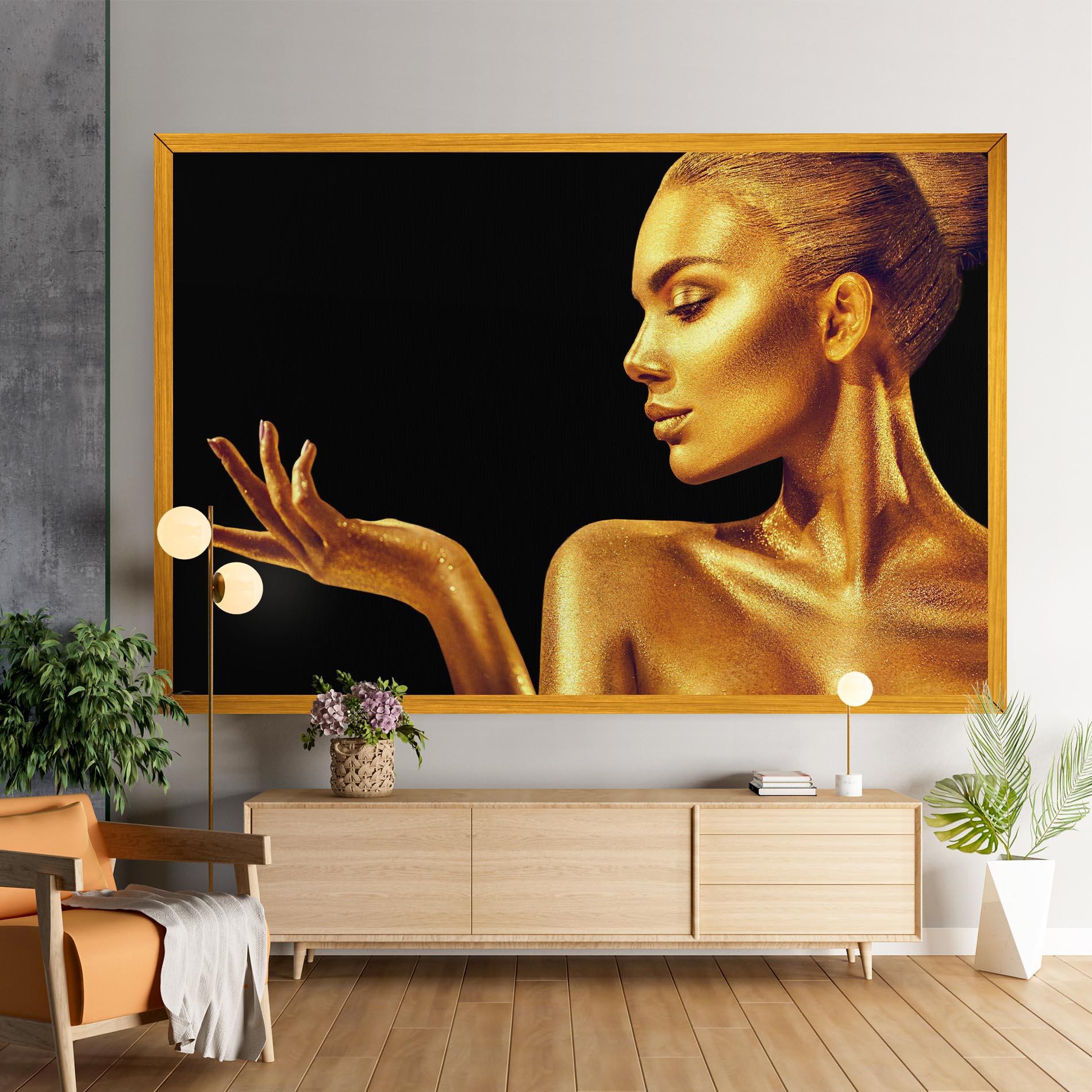 Leinwandbild Golden Glamour mockup 9