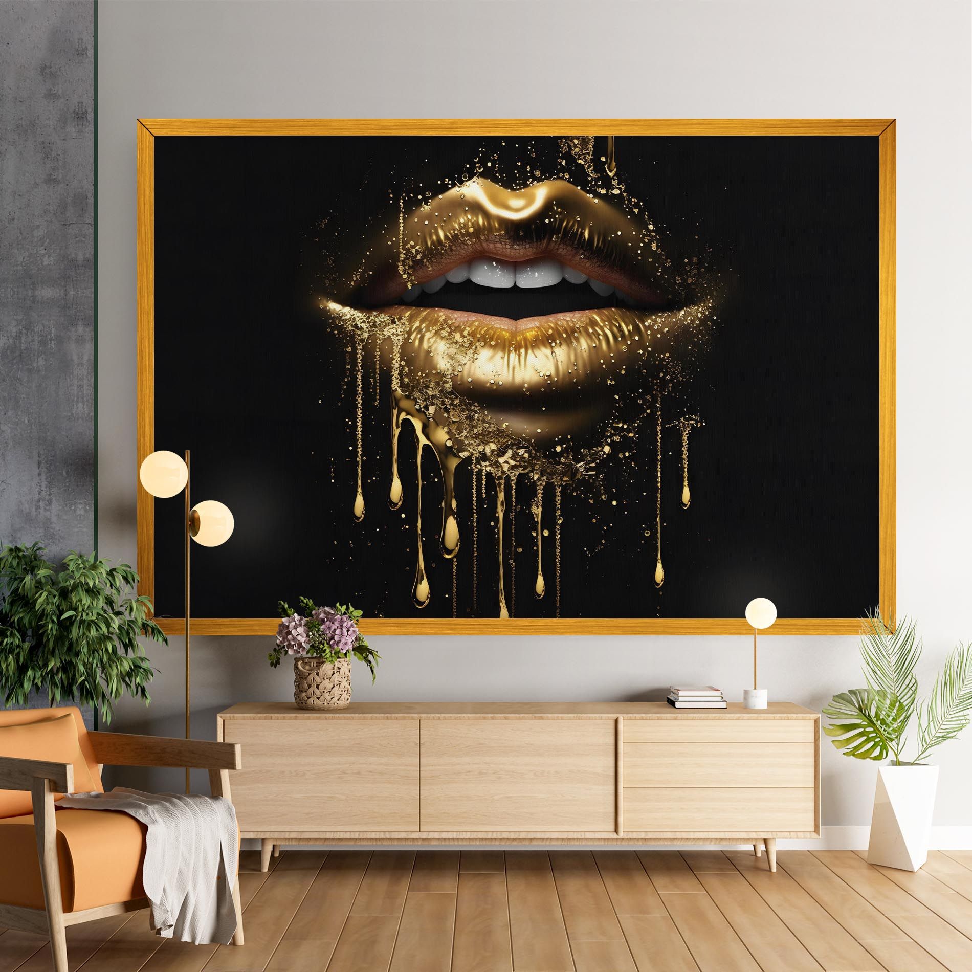 Golden Luxury Lips mockup 9
