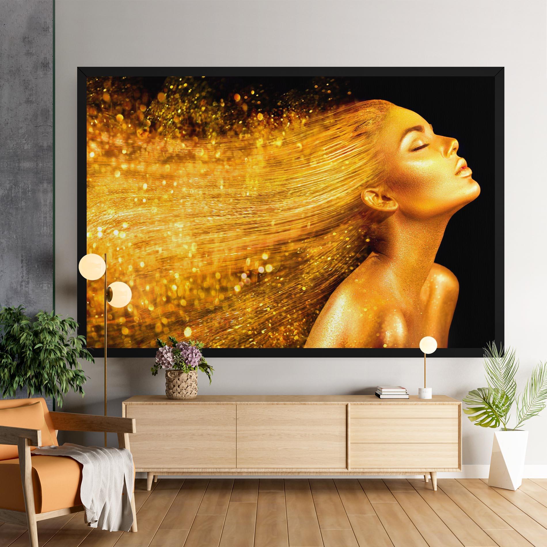 Leinwandbild Golden Girl mockup 9