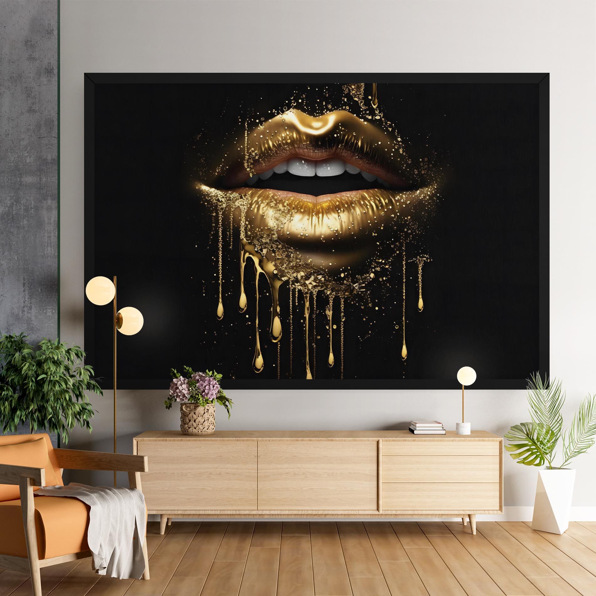 Golden Luxury Lips mockup 9