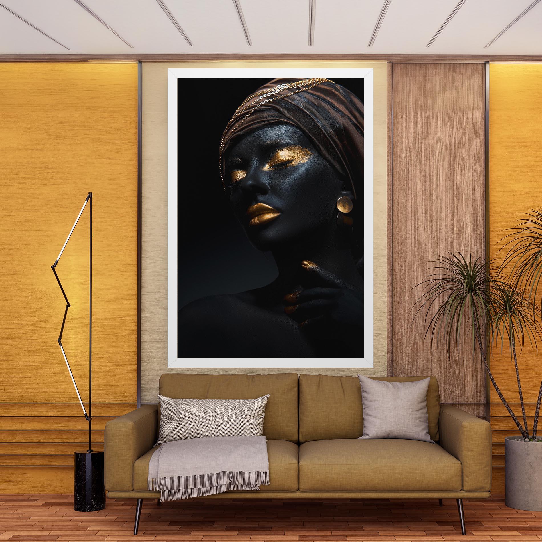 Leinwandbild Black Gold Skin mockup 9
