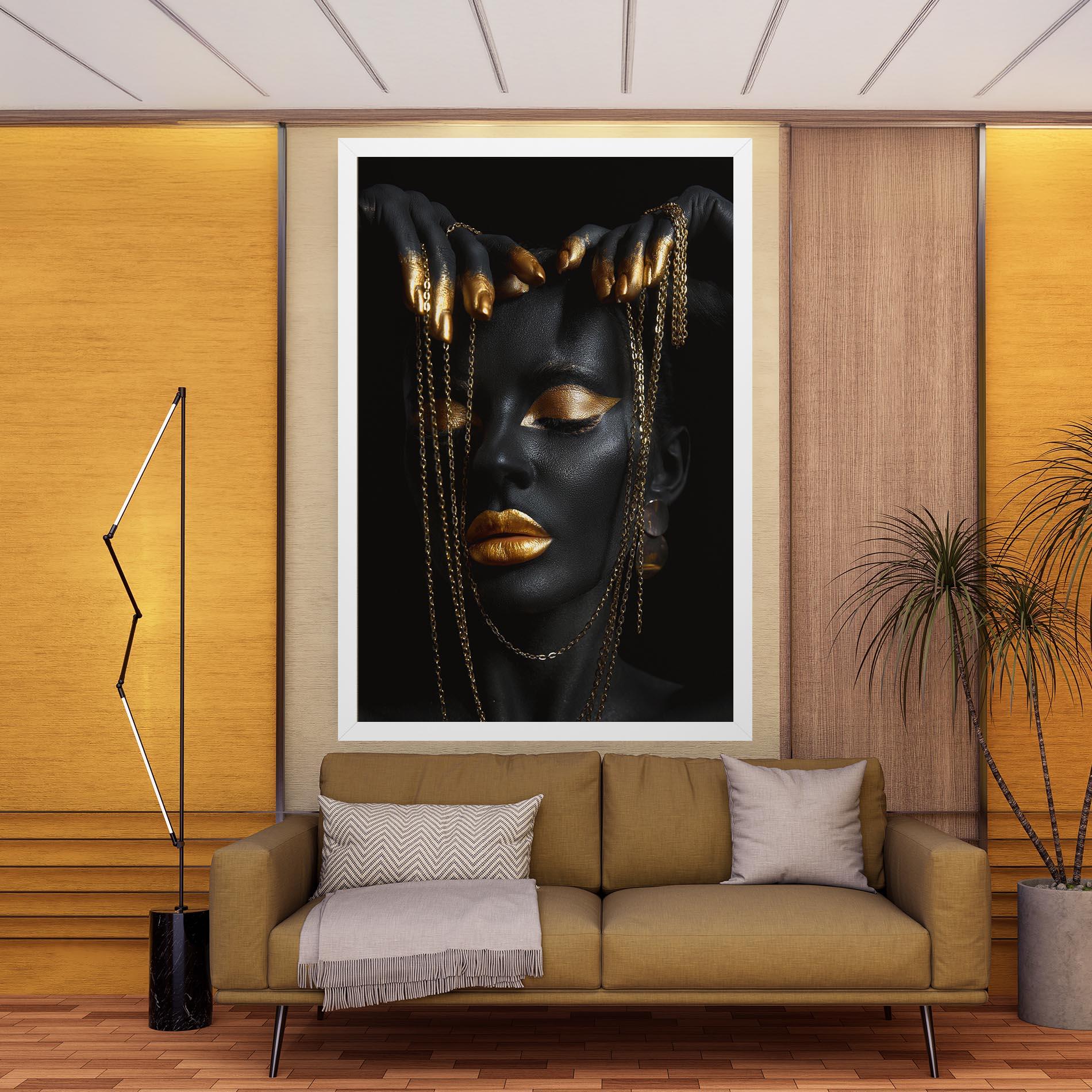 Leinwandbild Chain Gold Eyelids mockup 9