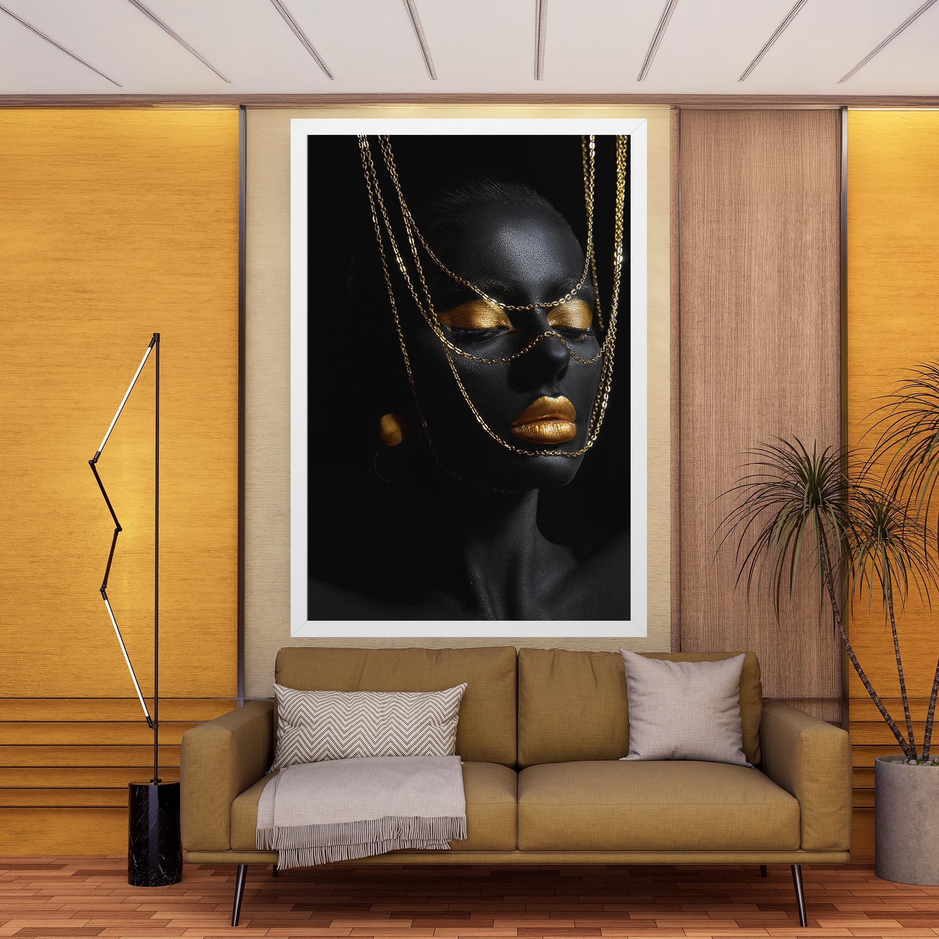Leinwandbild Gold Chain Girl mockup 9