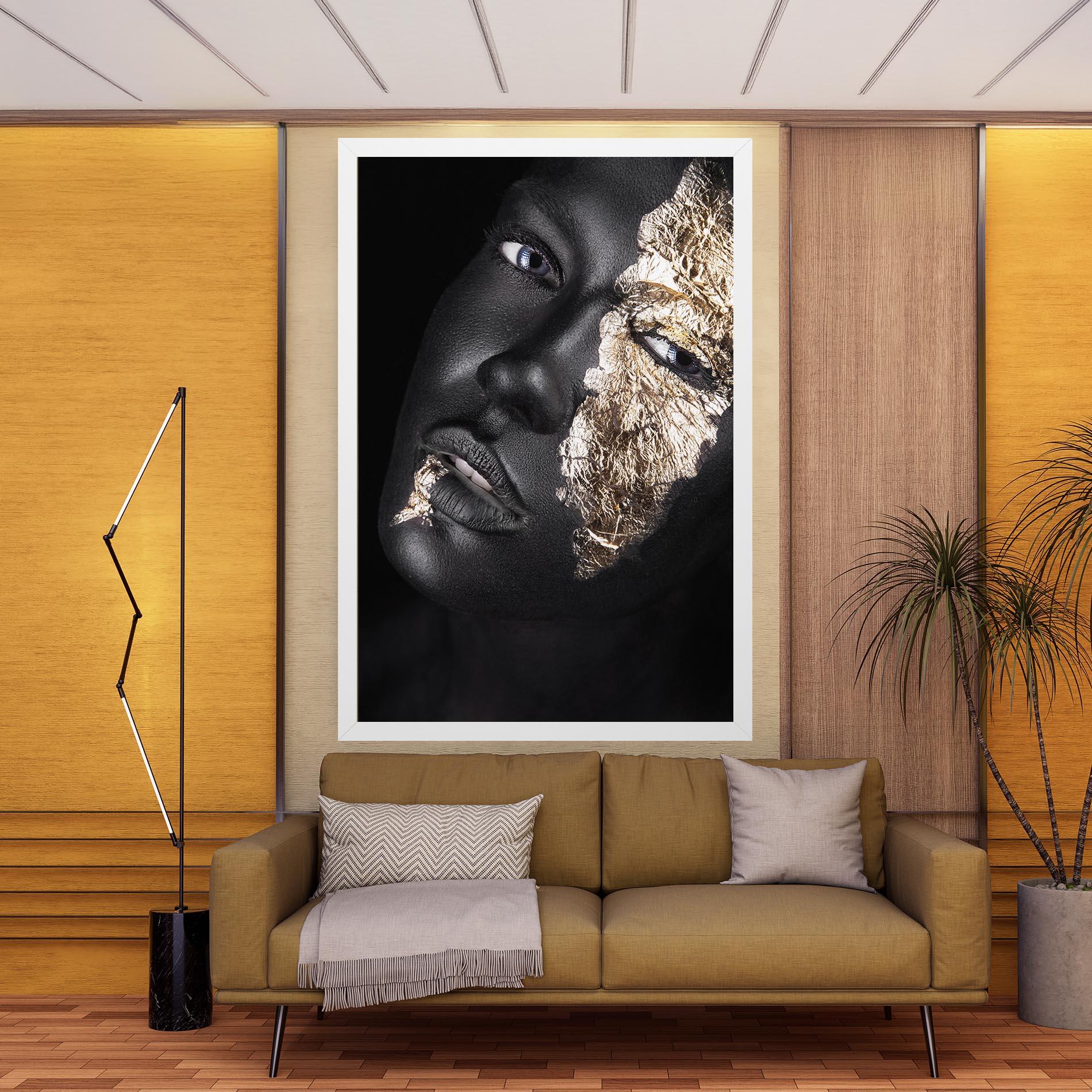 Leinwandbild Grey Gold Makeup mockup 9