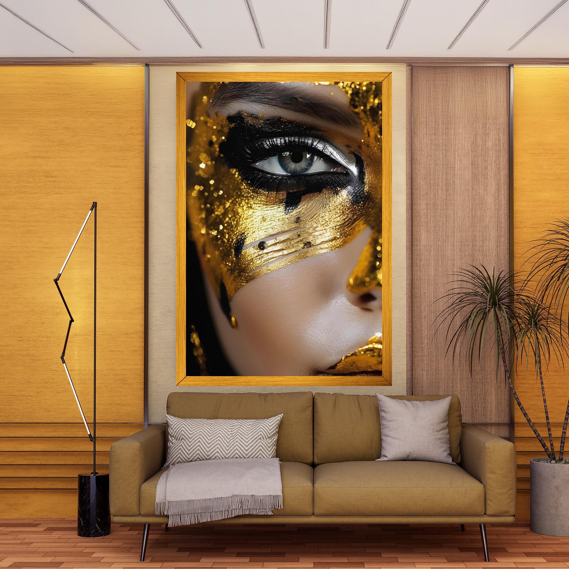 Leinwandbild Black Gold Eyeliner mockup 9