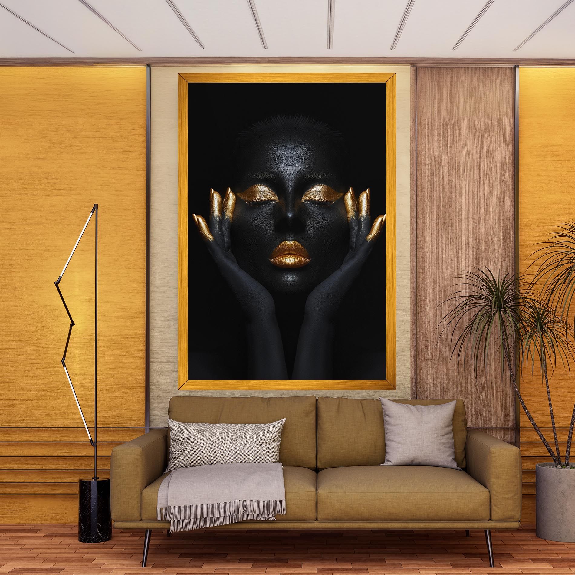 Fingertips Gold Makeup mockup 9