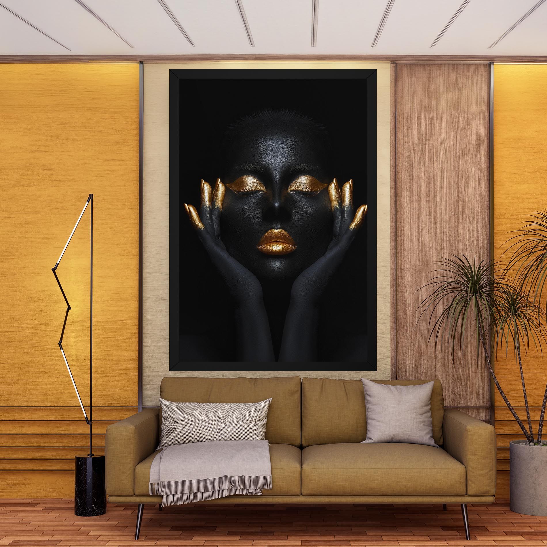 Fingertips Gold Makeup mockup 9