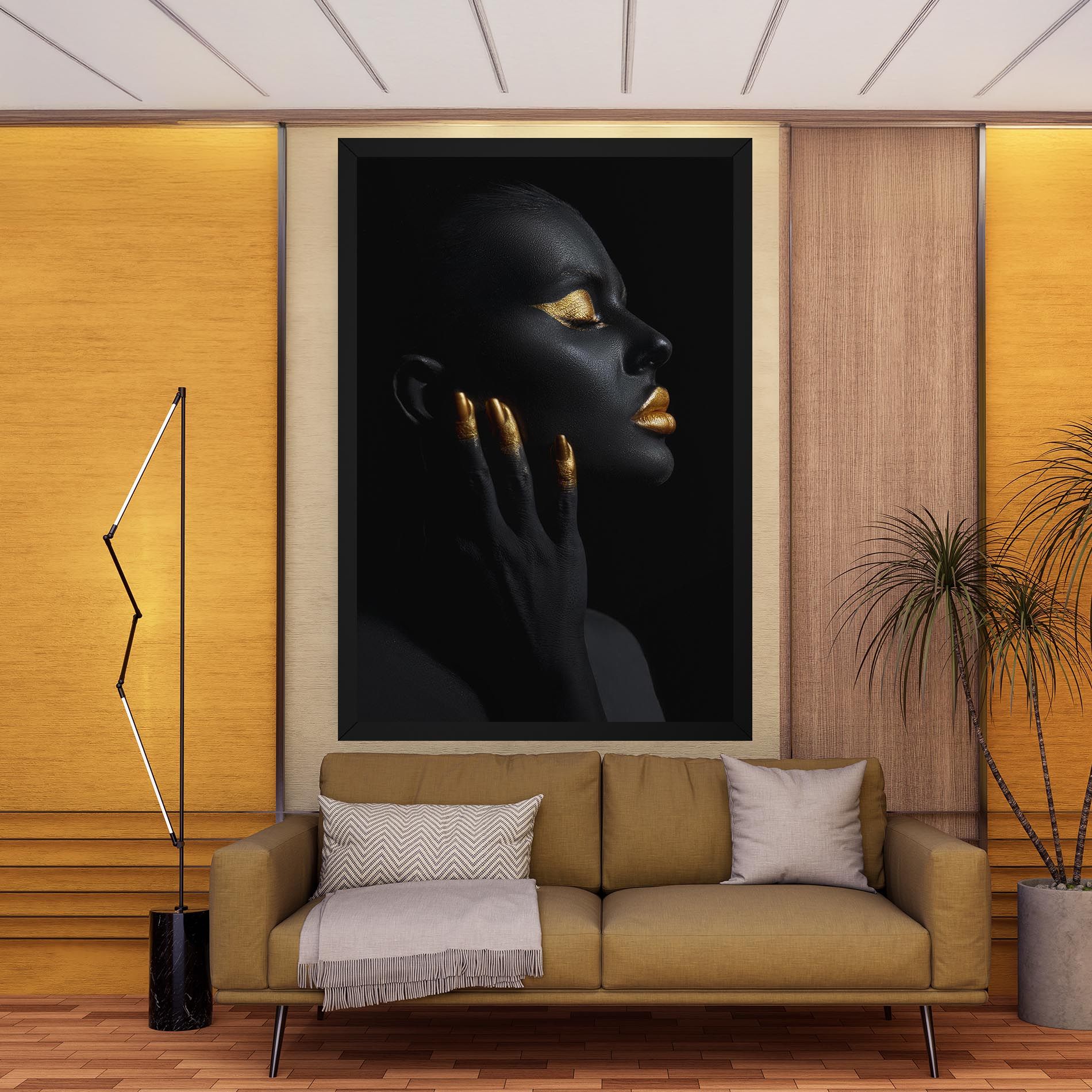 Gold Black Paint mockup 9